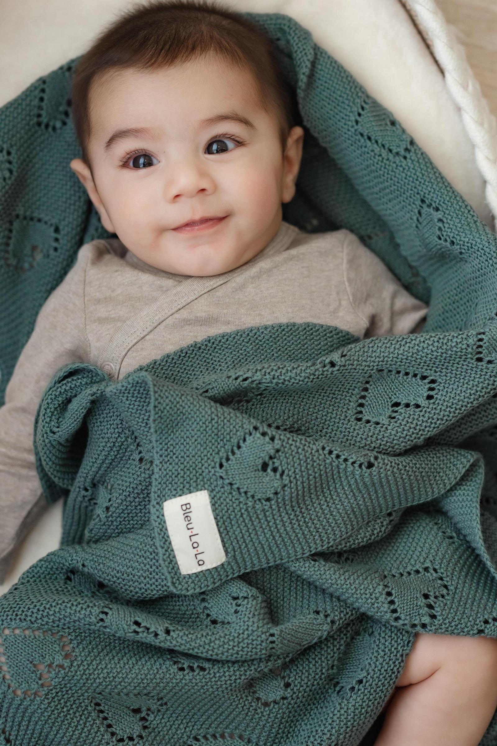 Knit Heart Luxury Swaddle Blanket, 100% OEKO Tex Pima Cotton - Image 10