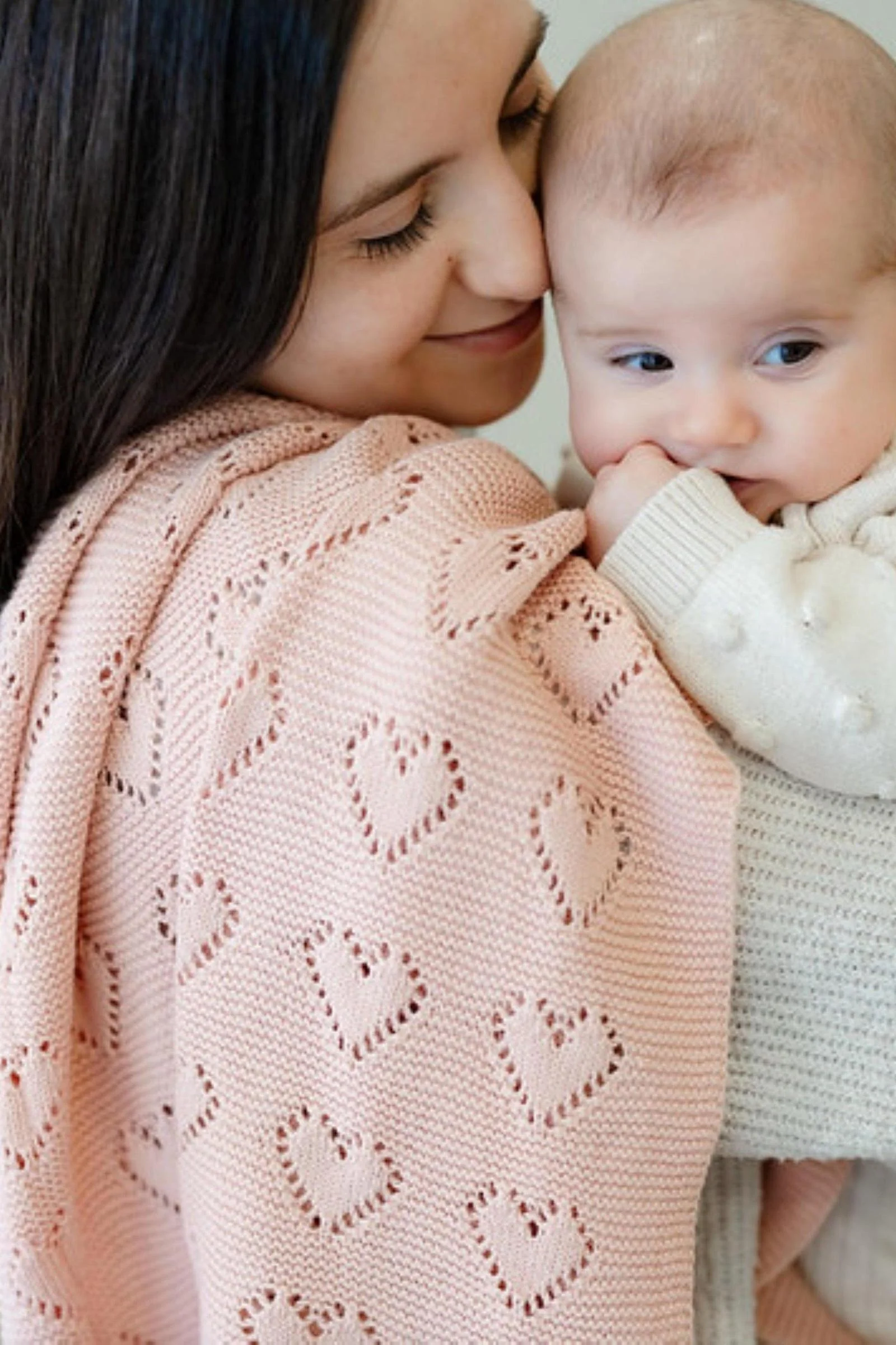 Knit Heart Luxury Swaddle Blanket, 100% OEKO Tex Pima Cotton - Image 16