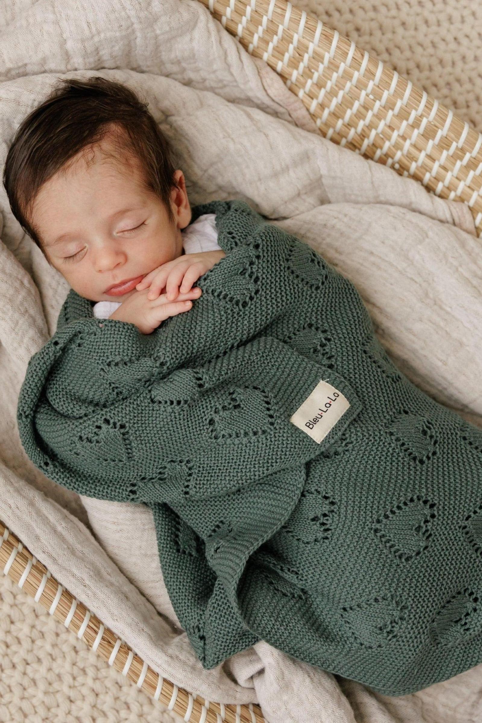Knit Heart Luxury Swaddle Blanket, 100% OEKO Tex Pima Cotton - Image 6