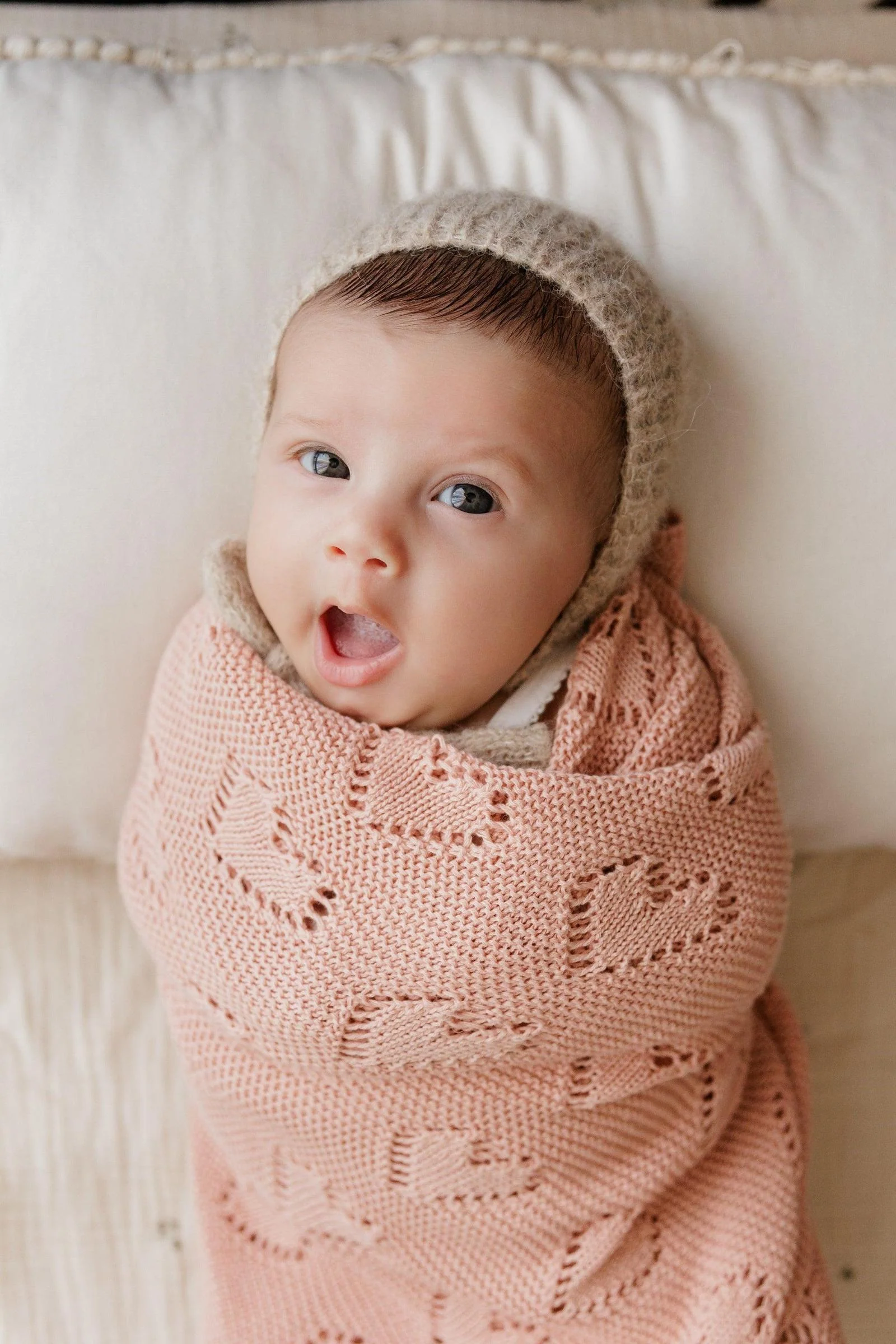 Knit Heart Luxury Swaddle Blanket, 100% OEKO Tex Pima Cotton - Image 7