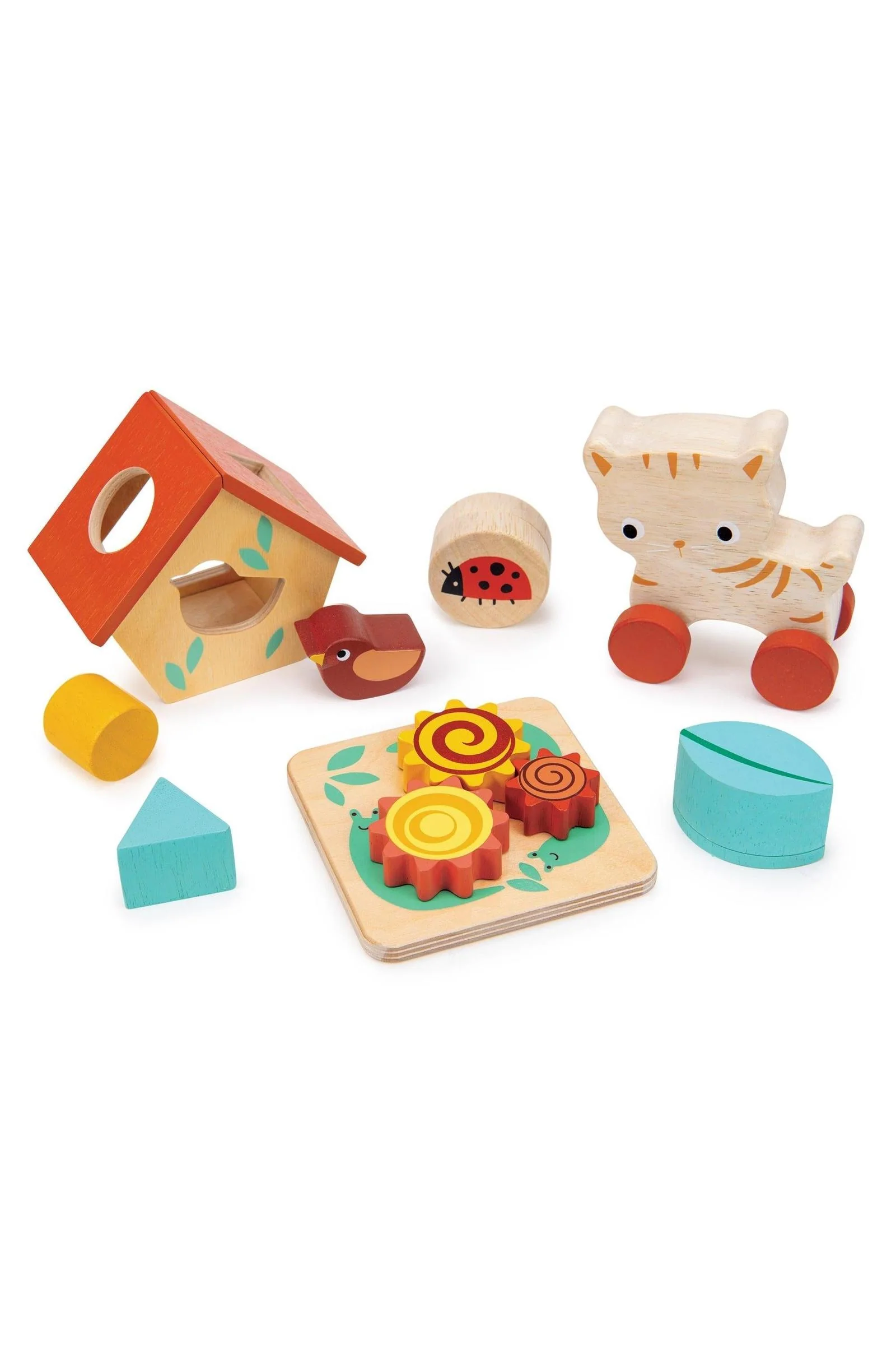 Mentari Wooden Toys, 12 Months Garden Playtime Set