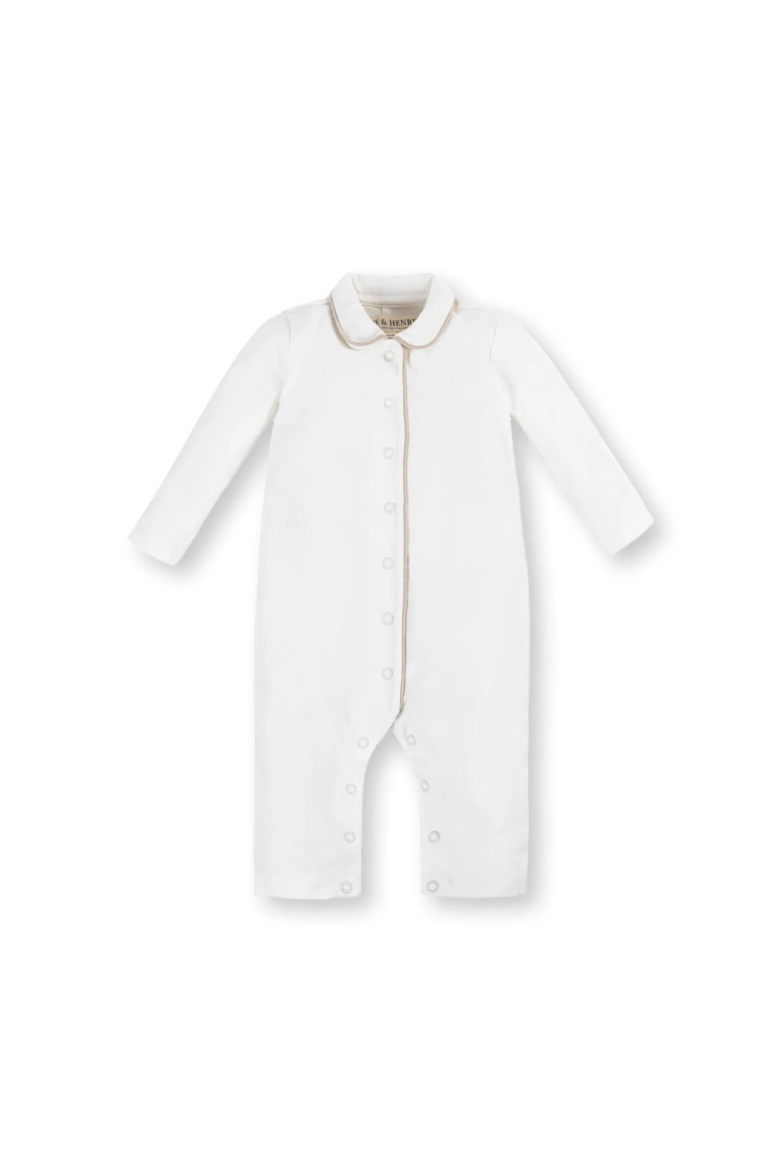 Hope & Henry 3-Piece Organic Cotton Knit Gift Set for Babies, White & Taupe, 0-12M - Image 4