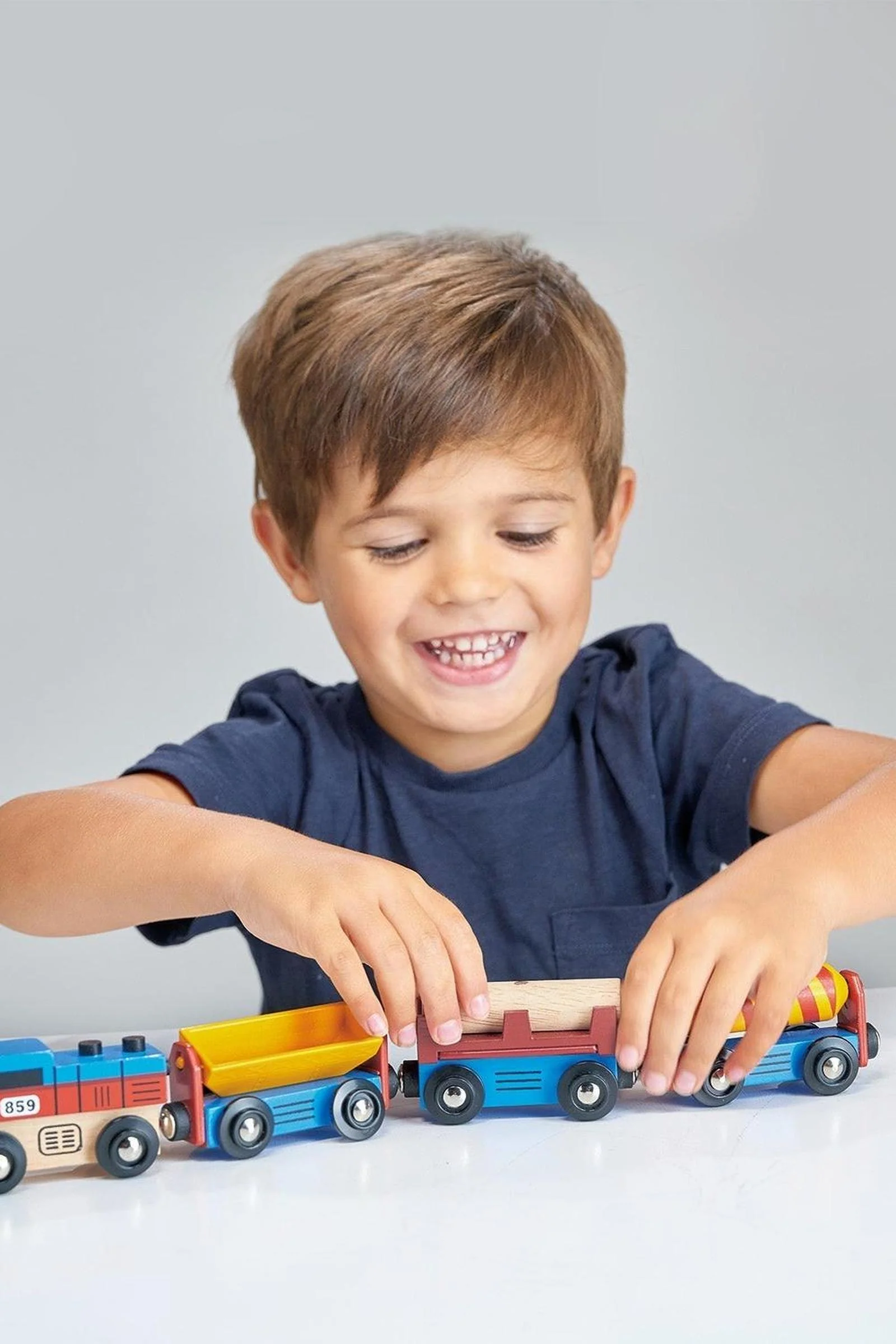 Mentari Wooden Toys, Adventure Trains Bundle, Space Rocket Train, Cargo Train, Dinosaur Train - Image 8