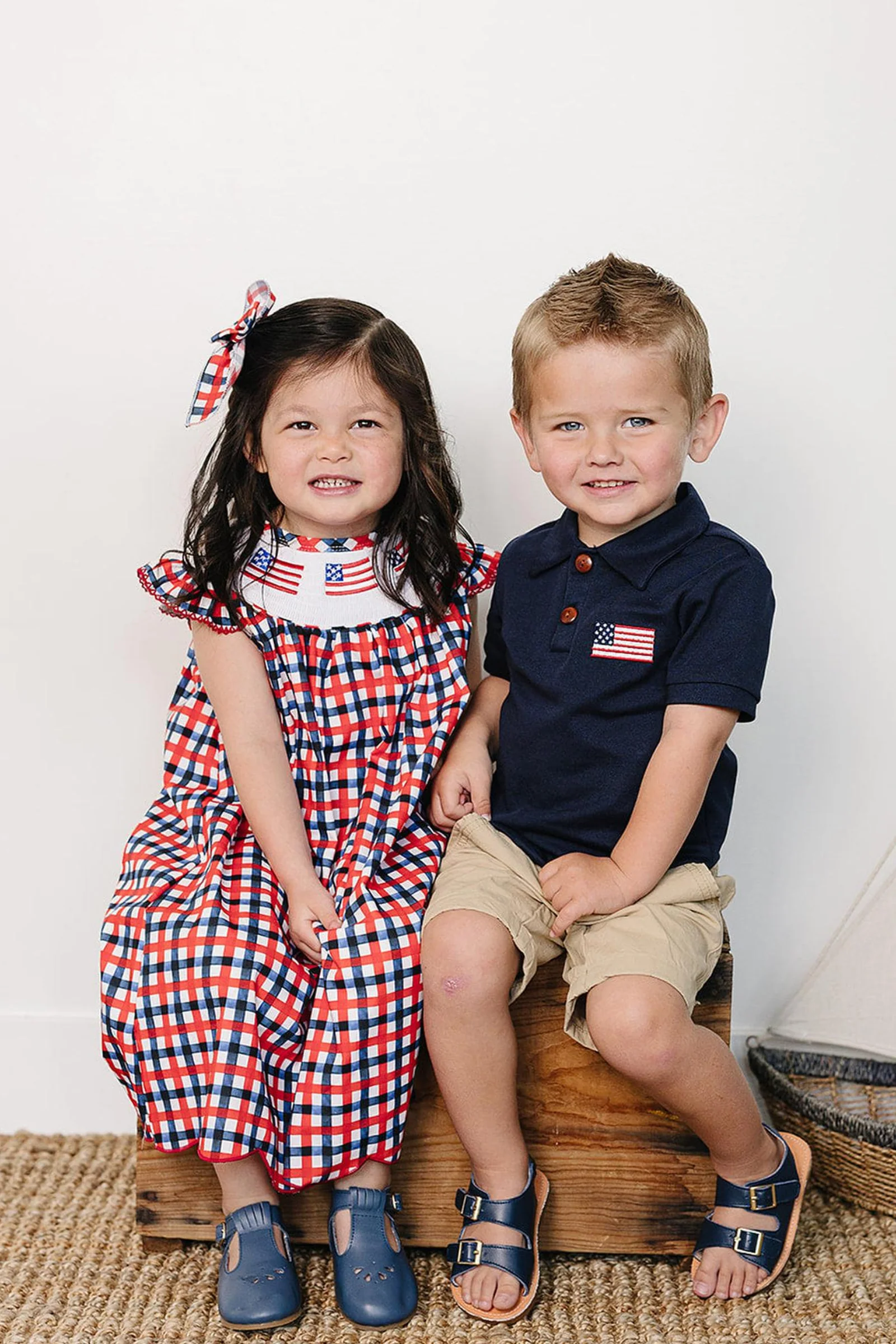 All American Plaid Hair Bows - Image 3