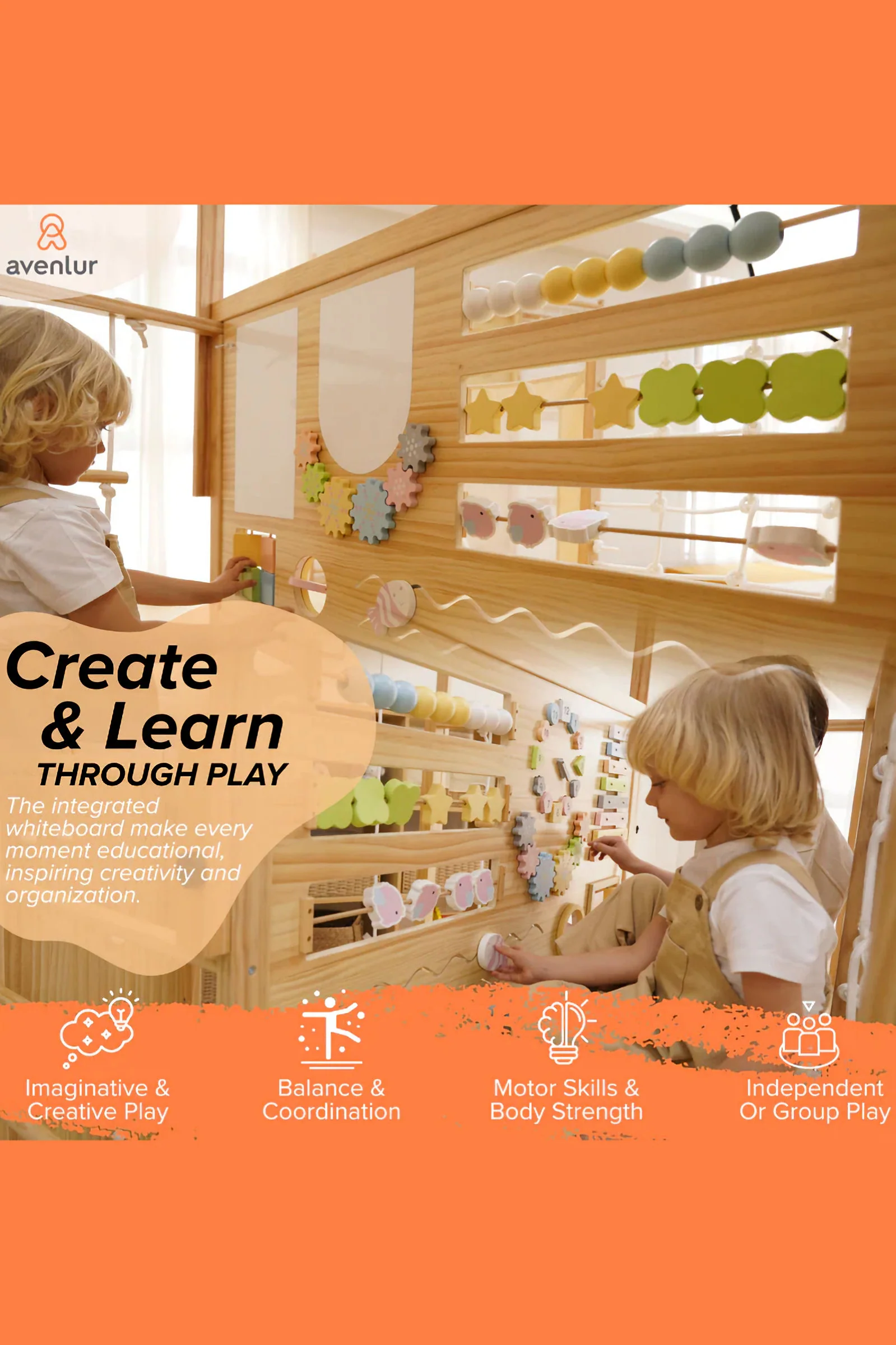 Alpine Adventure Play Gym, Indoor, Climber, Slide & Kids Activity Playset - Image 6