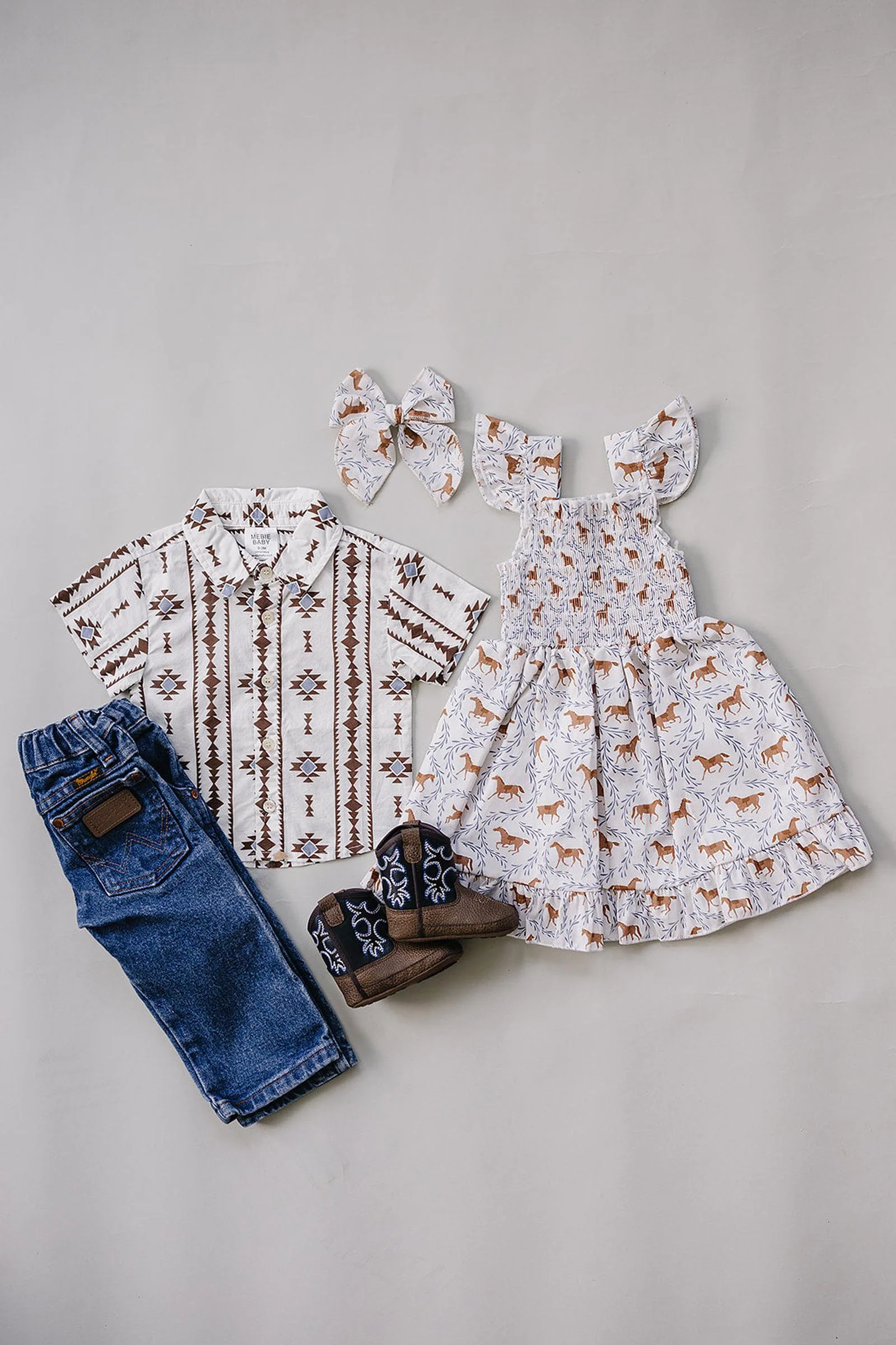 Aztec Western Button Up Shirt for Baby & Kids - Image 11