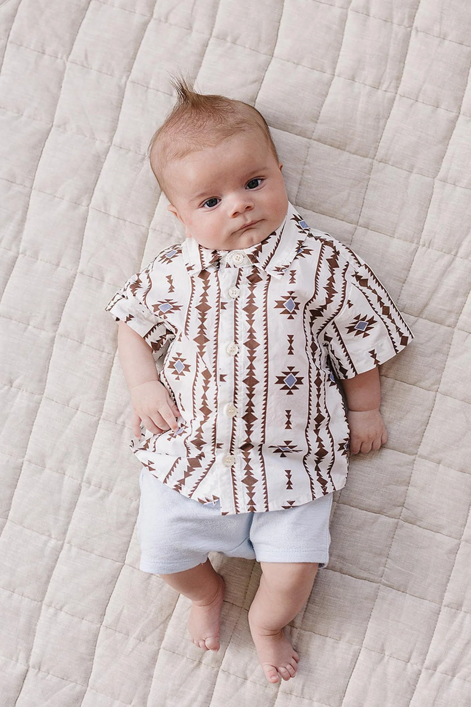 Aztec Western Button Up Shirt for Baby & Kids - Image 5