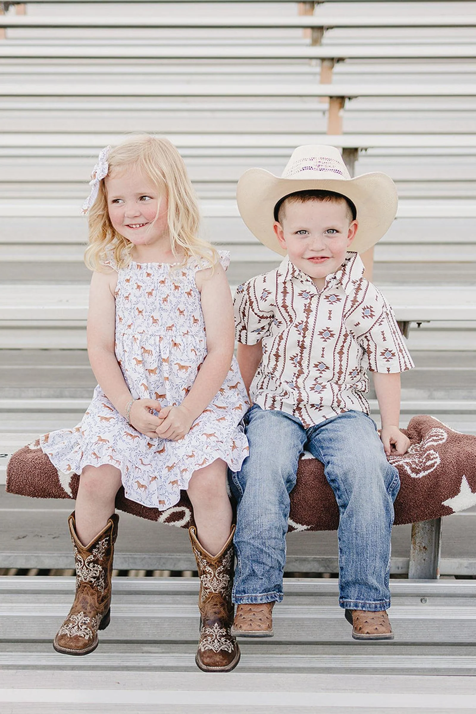 Aztec Western Button Up Shirt for Baby & Kids - Image 7