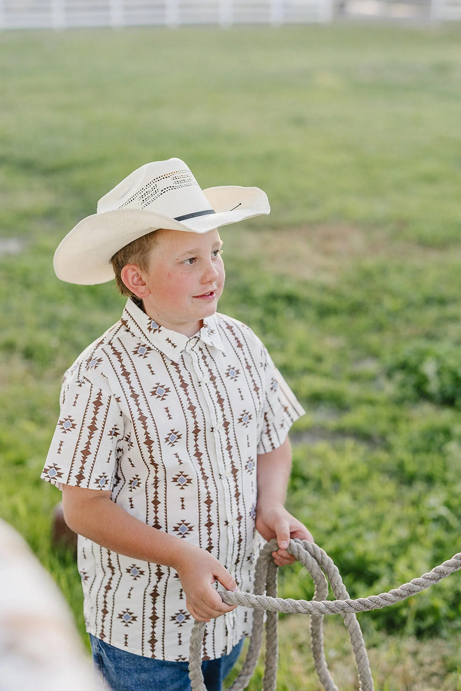 Aztec Western Button Up Shirt for Baby & Kids - Image 9