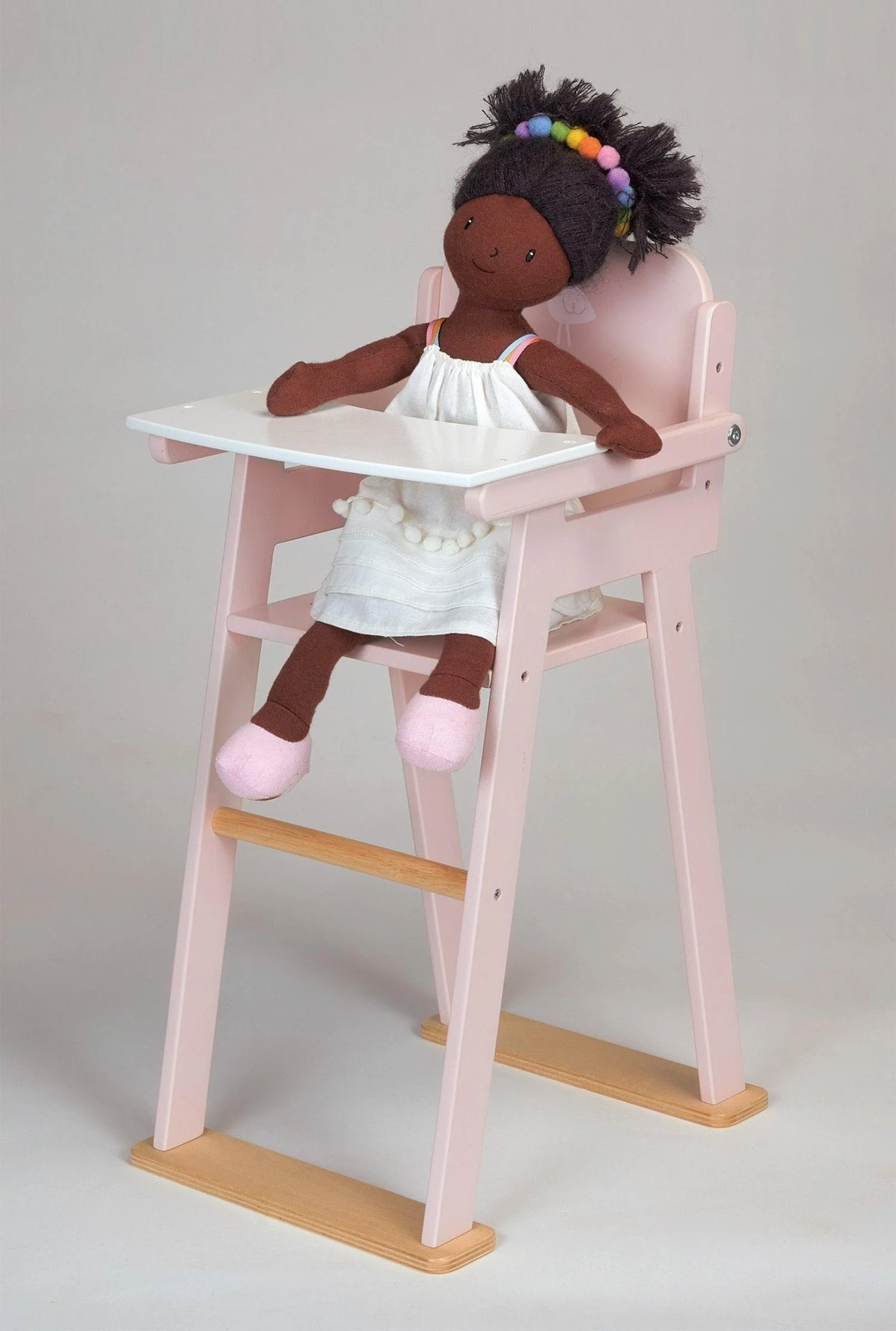 Mentari Wooden Toys, Baby Doll Furniture Bundle, Crib and High Chair, Toddler - Image 6