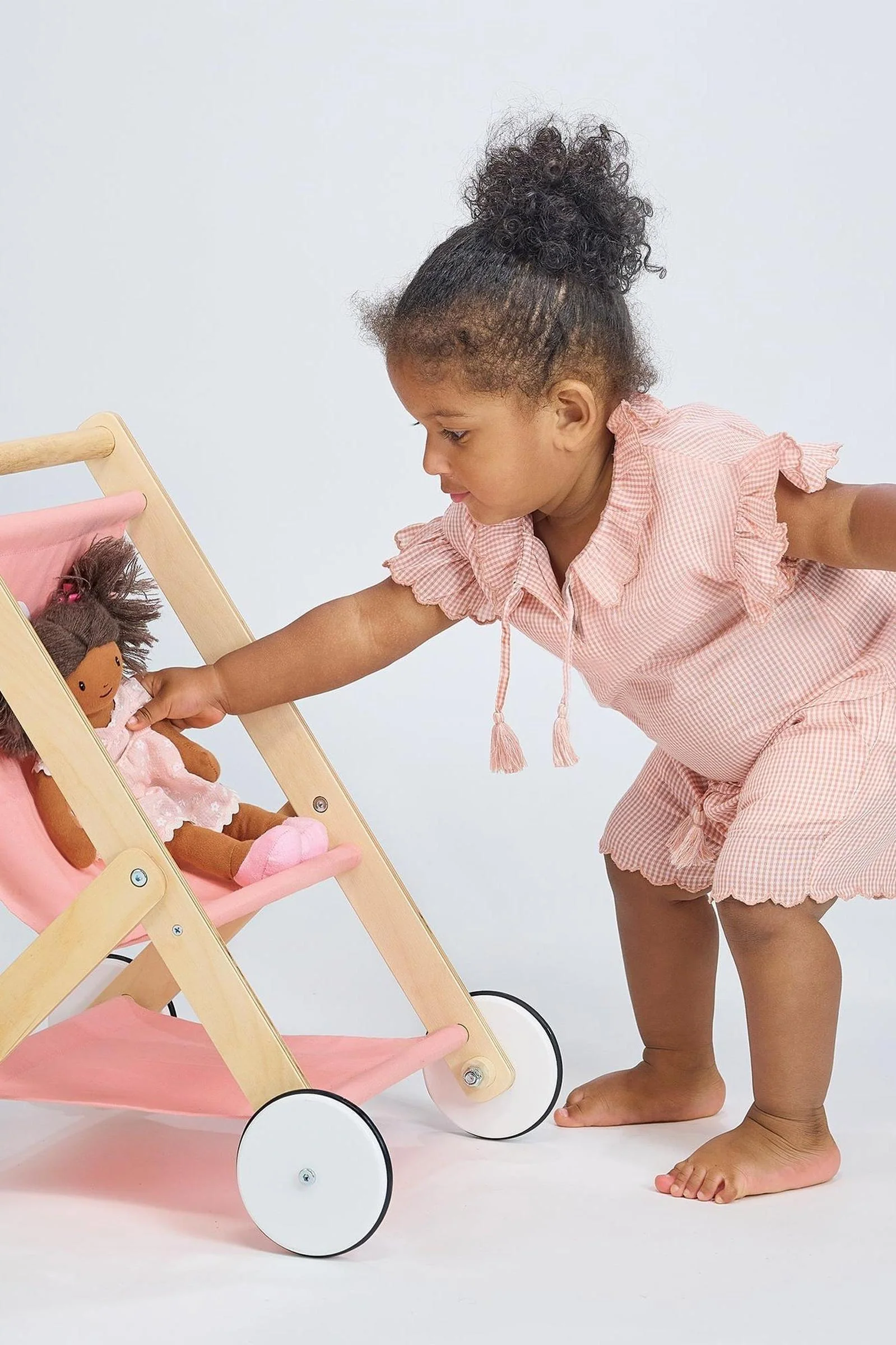 Mentari Wooden Toys, Baby Doll Stroller - Image 6