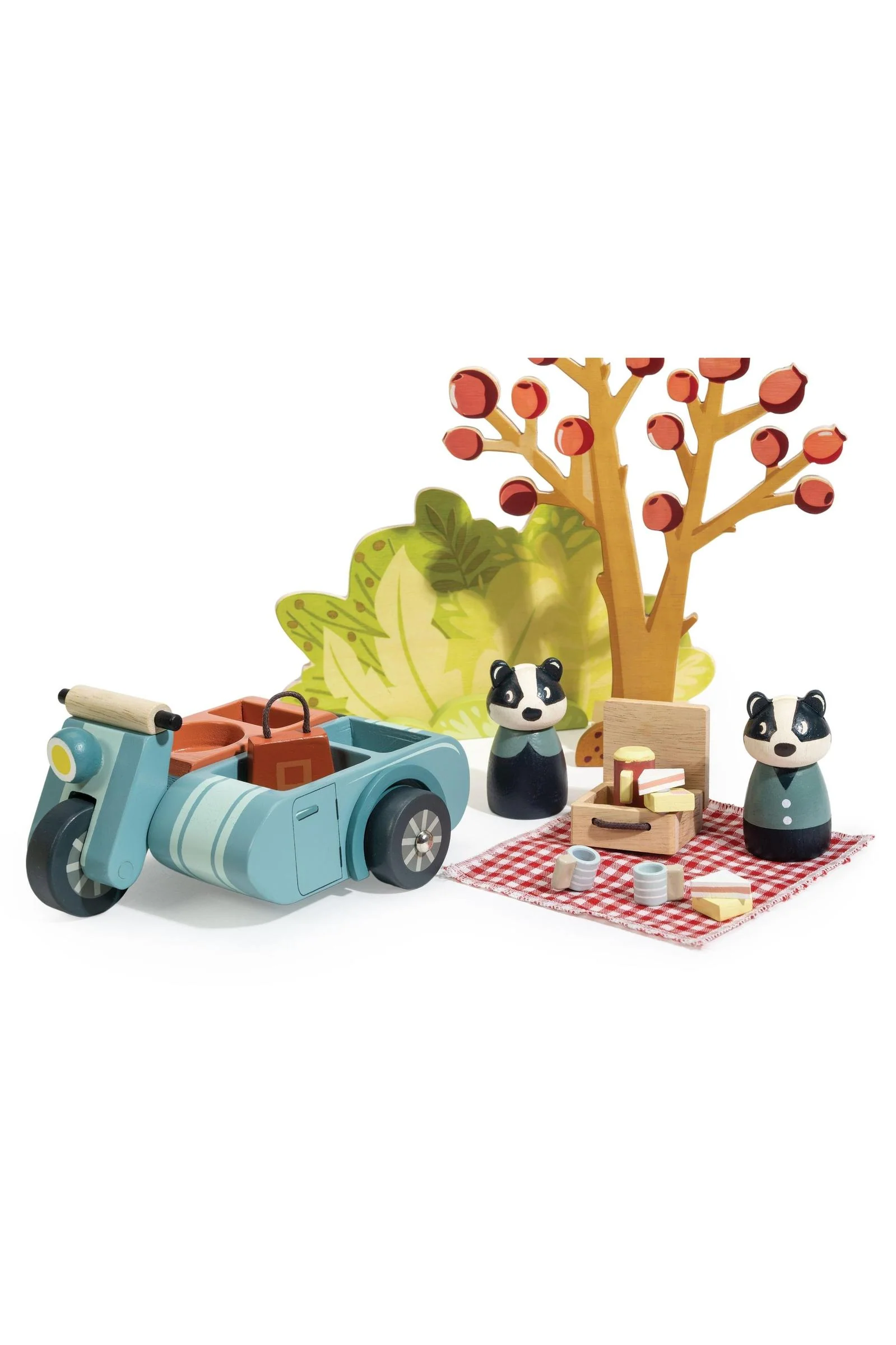 Tender Leaf Wooden Toys, Badger Picnic Motorbike Ride - Image 5