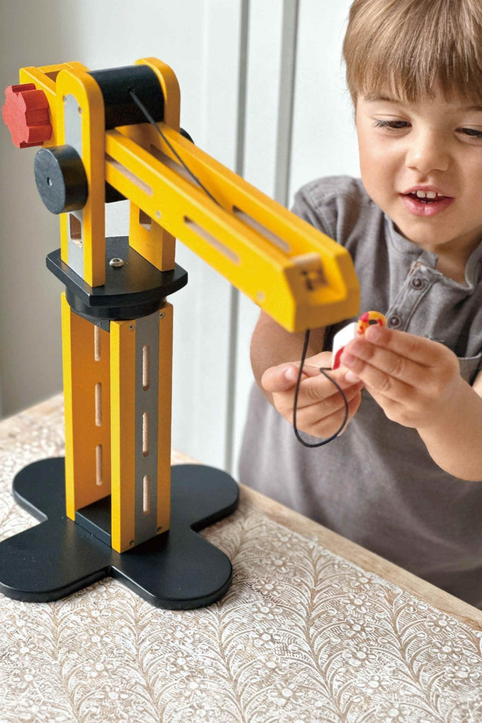 Mentari Wooden Toys, Big Yellow Crane - Image 2