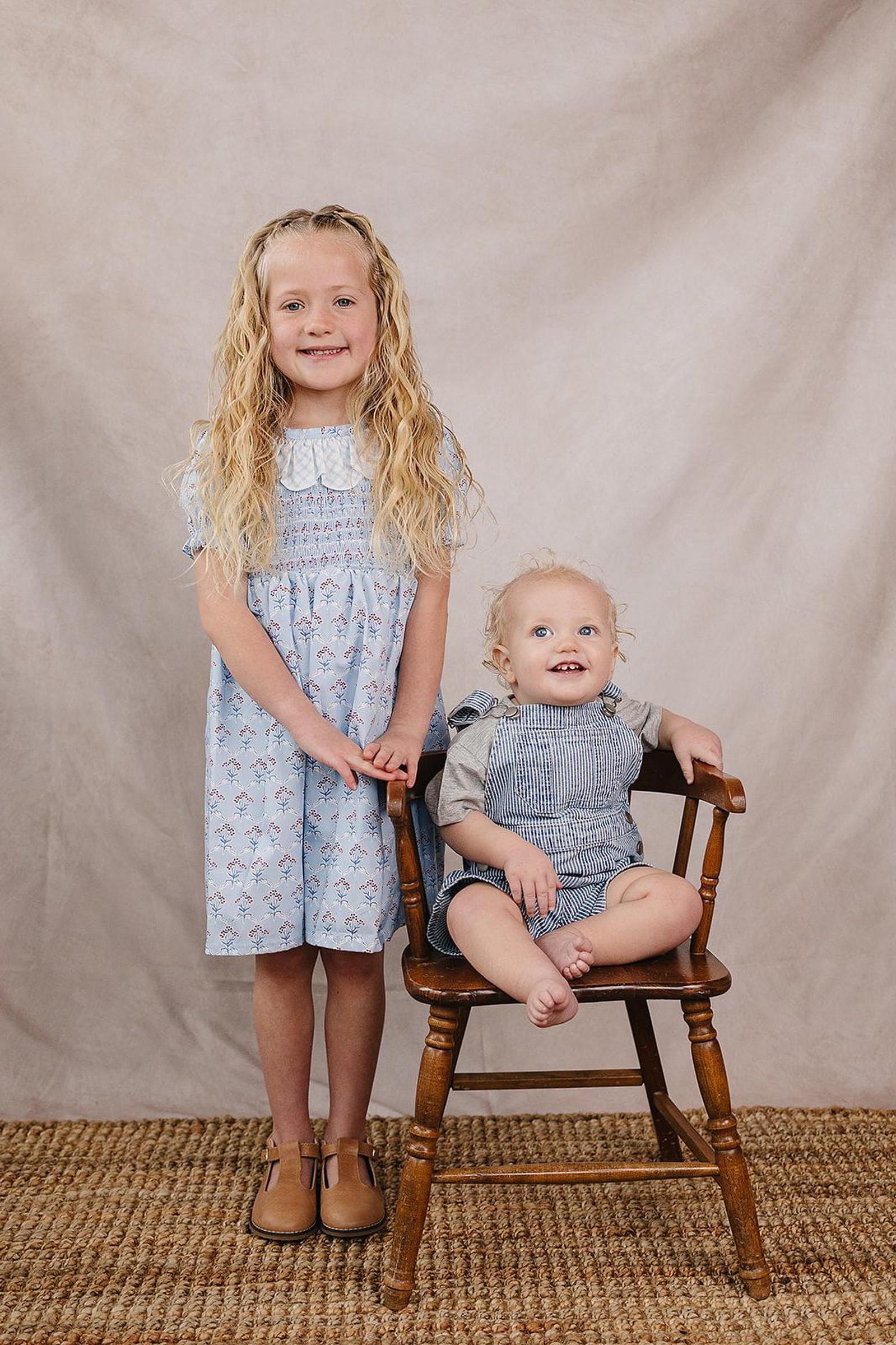 Mebie Baby Cotton Blue Meadow Dress, Baby - Kids - Image 3