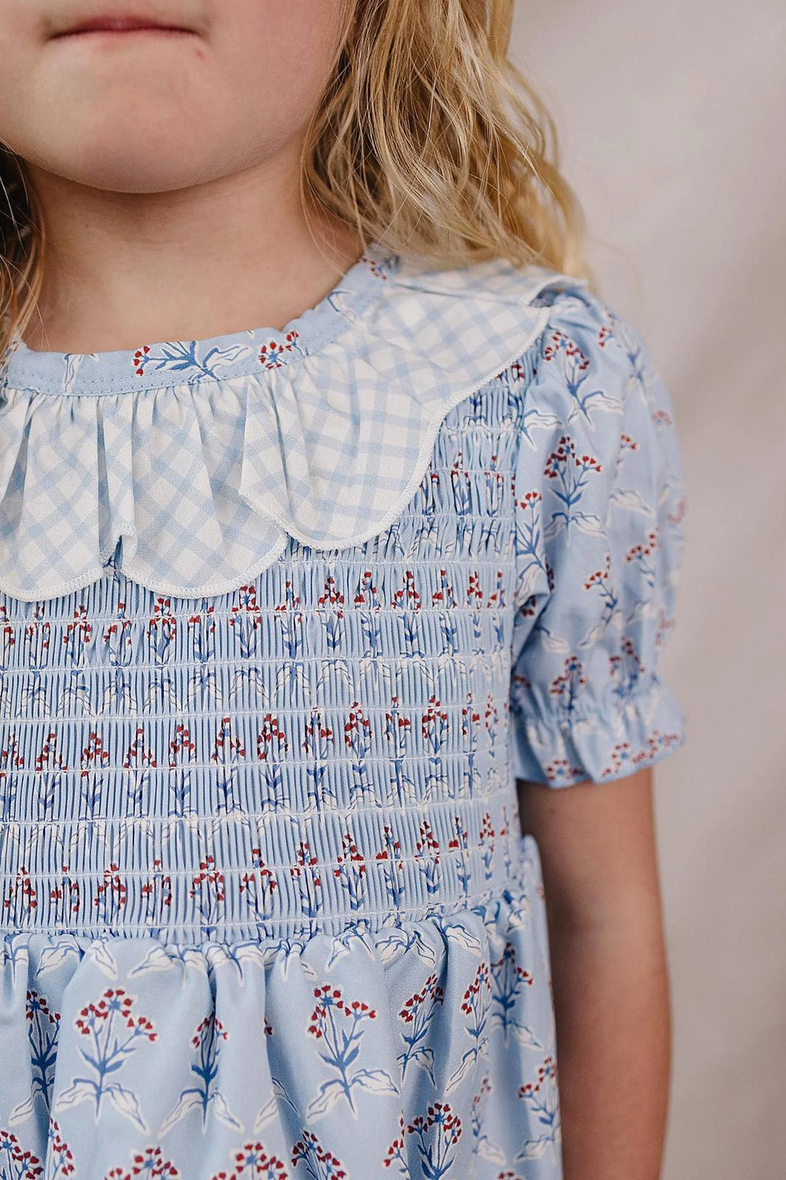 Mebie Baby Cotton Blue Meadow Dress, Baby - Kids - Image 4