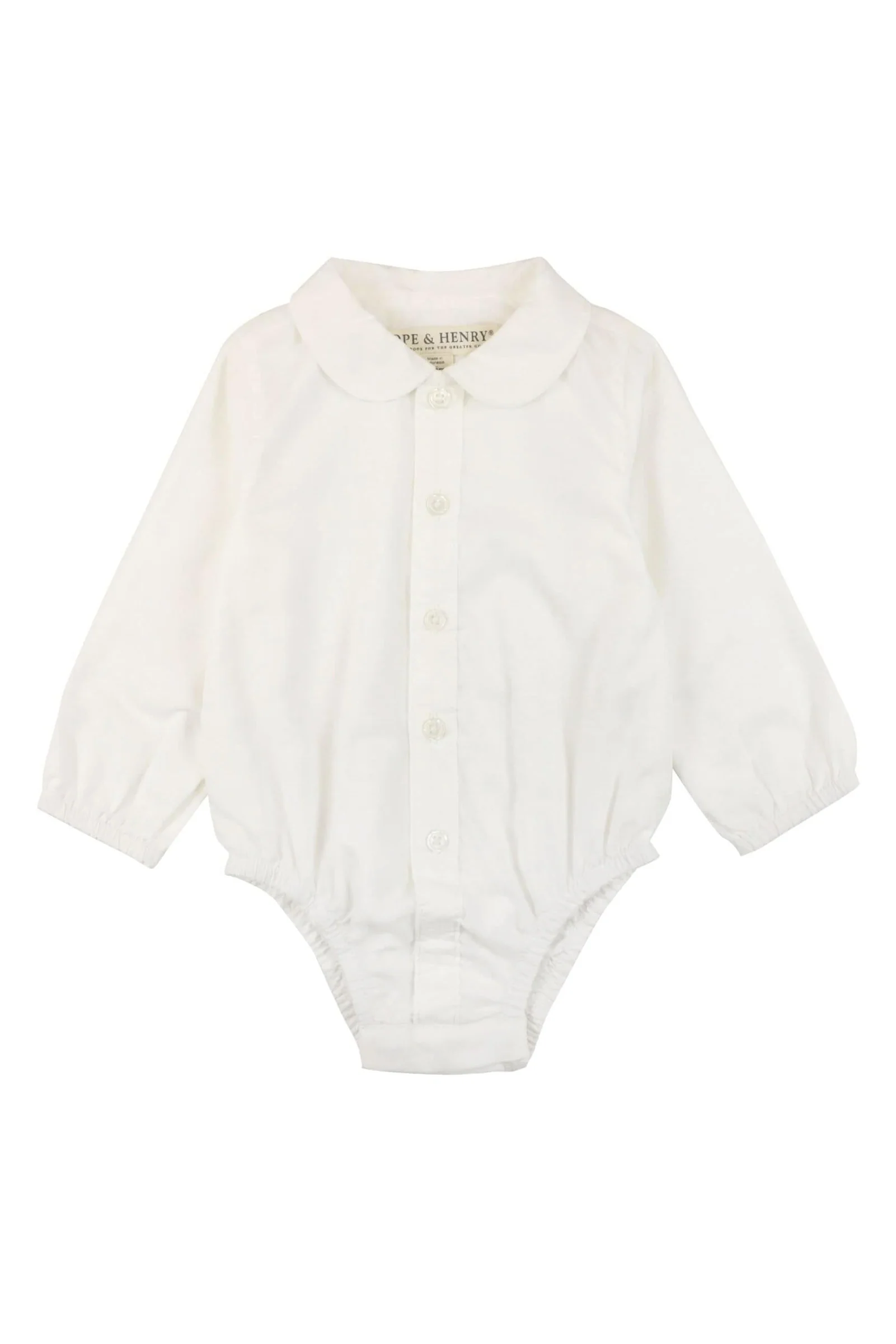 Hope & Henry Organic Cotton Peter Pan Collar Bodysuit & Plaid Jumper Set for Girls, Berry Tartan, Baby - Image 6