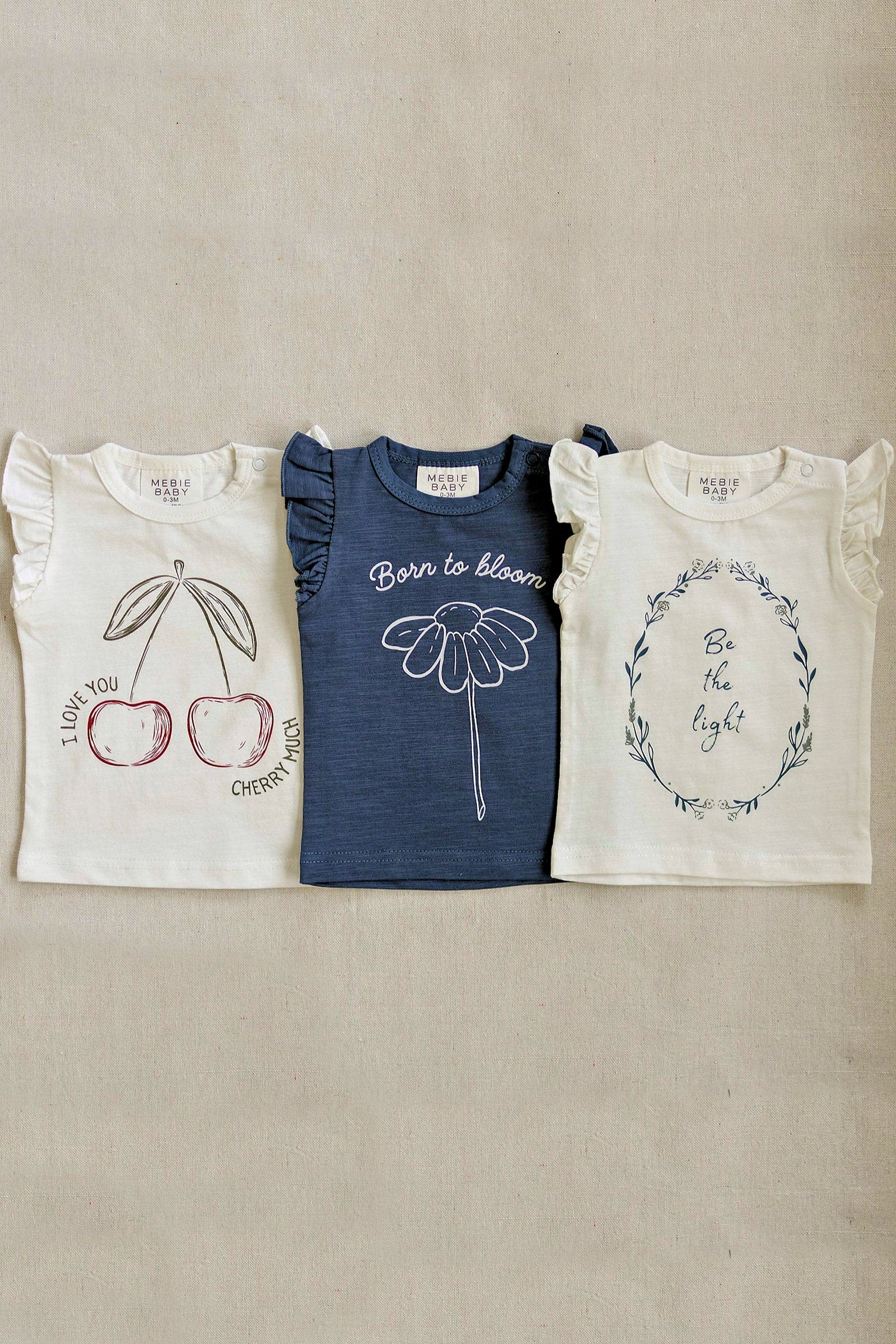 Mebie Baby Cherry Much Ruffle T-Shirt, Cotton, Baby, Toddler & Kids - Image 7