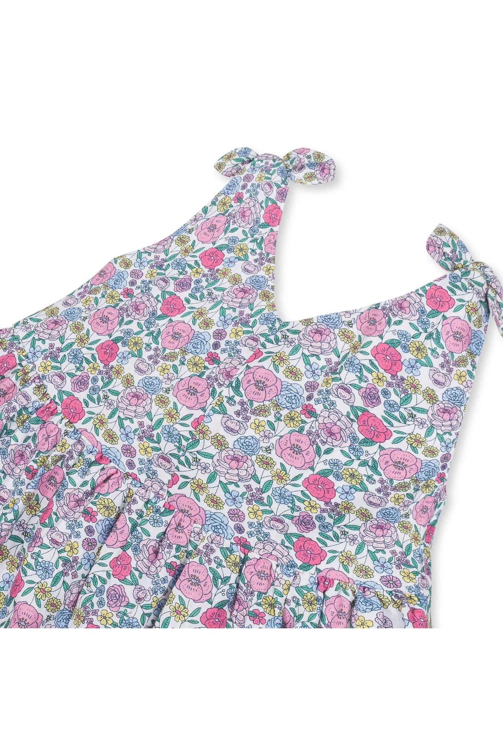Hope & Henry Linen Bow Shoulder Swing Dress for Girls, Floral, Toddler & Kids - Image 6