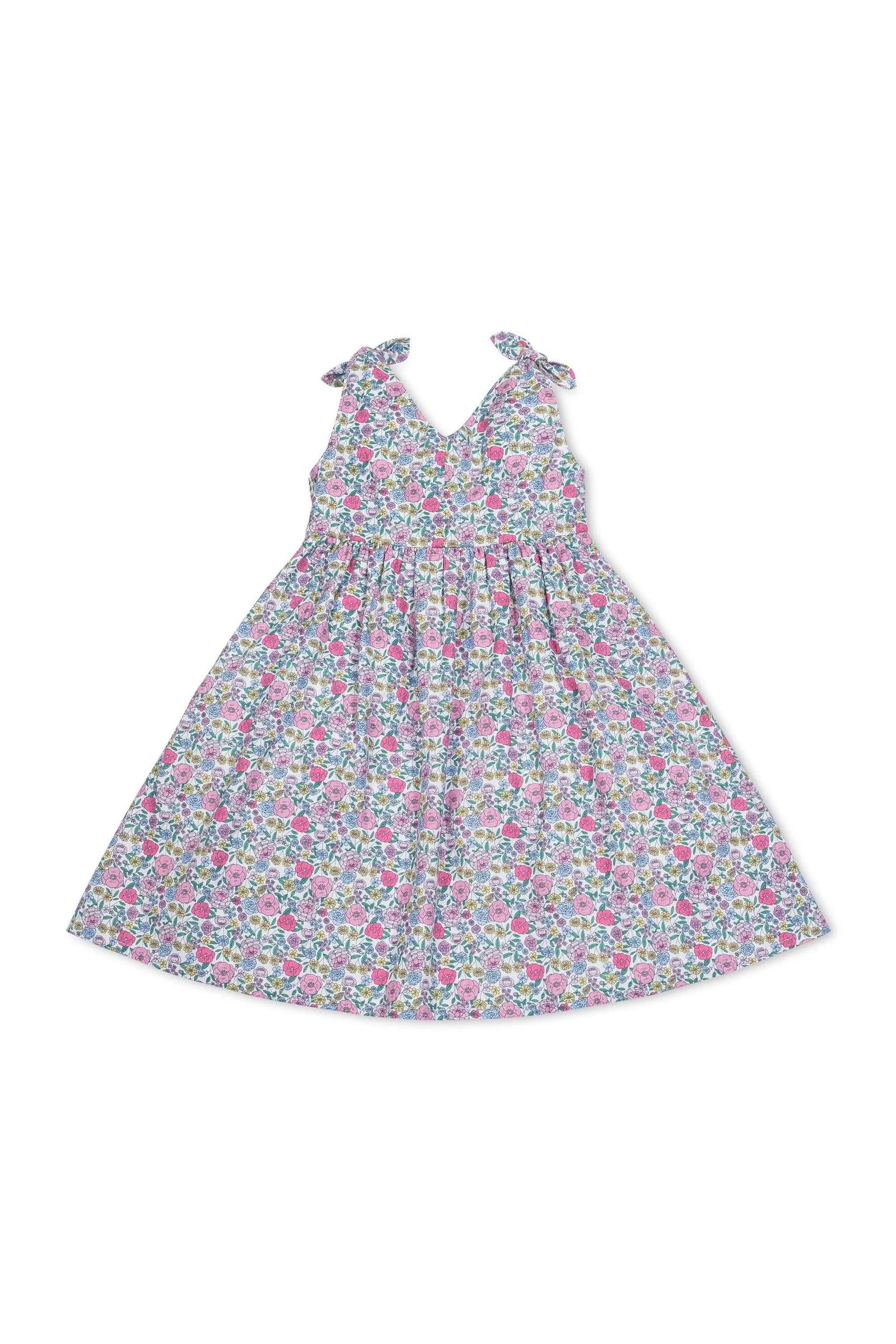 Hope & Henry Linen Bow Shoulder Swing Dress for Girls, Floral, Toddler & Kids - Image 7