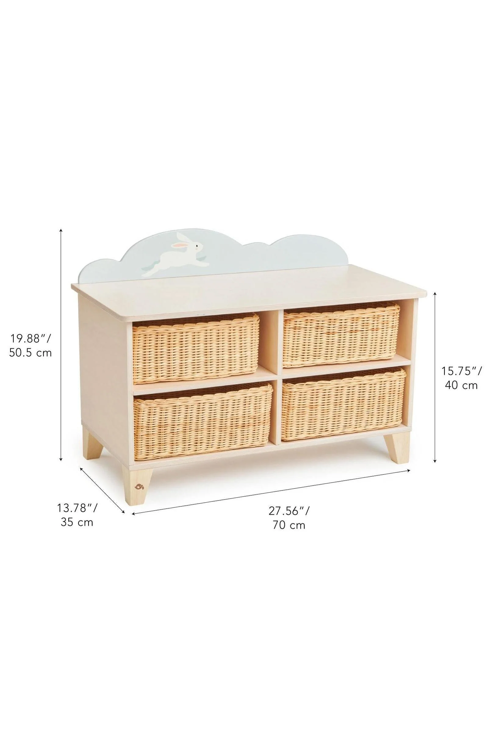 Tender Leaf Wooden Toys, Bunny Storage Unit, Toddler Furniture - Image 4