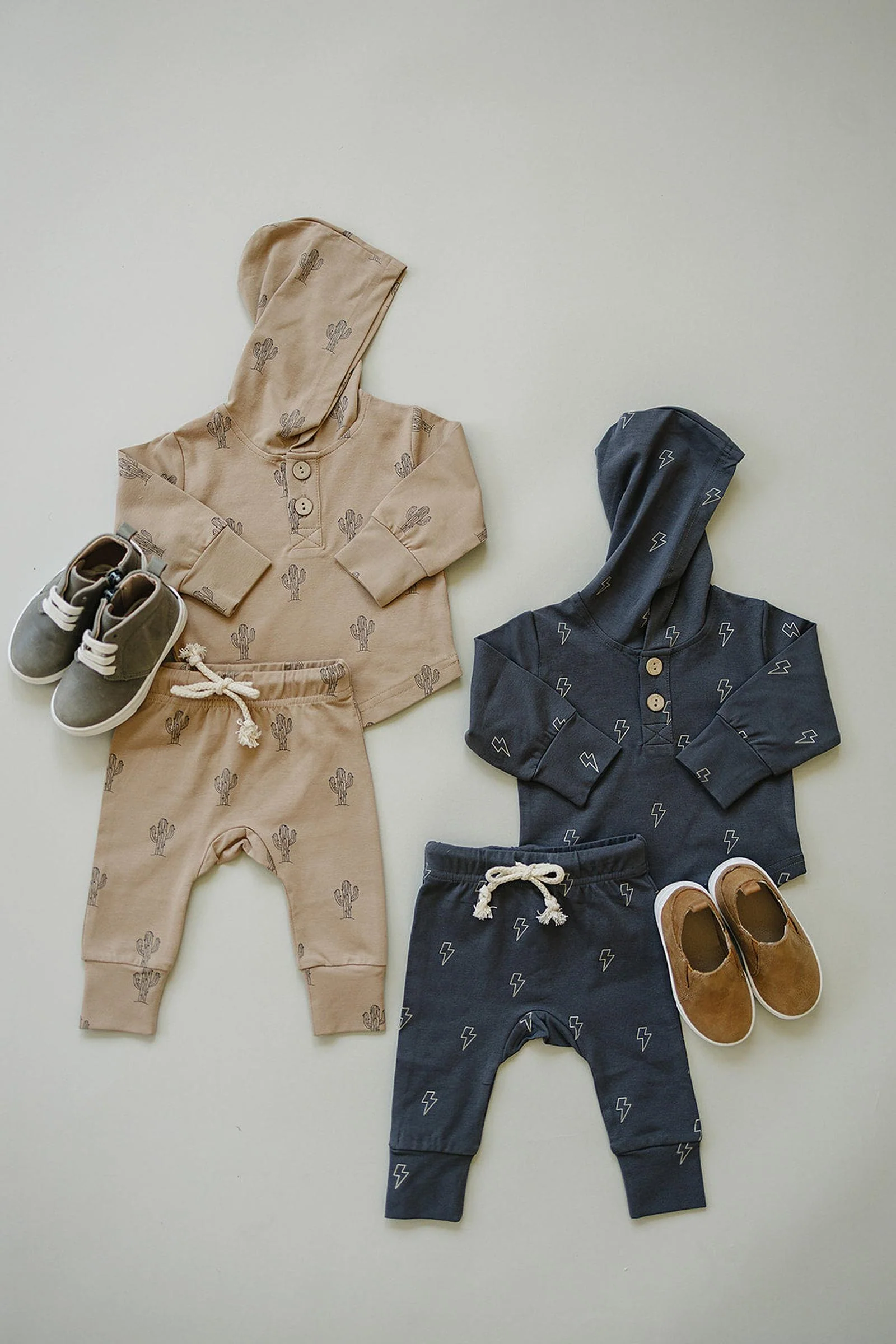 Mebie Baby Cactus Long-Sleeve Hooded Set, Cotton, Rodeo Collection, Baby & Toddler - Image 5