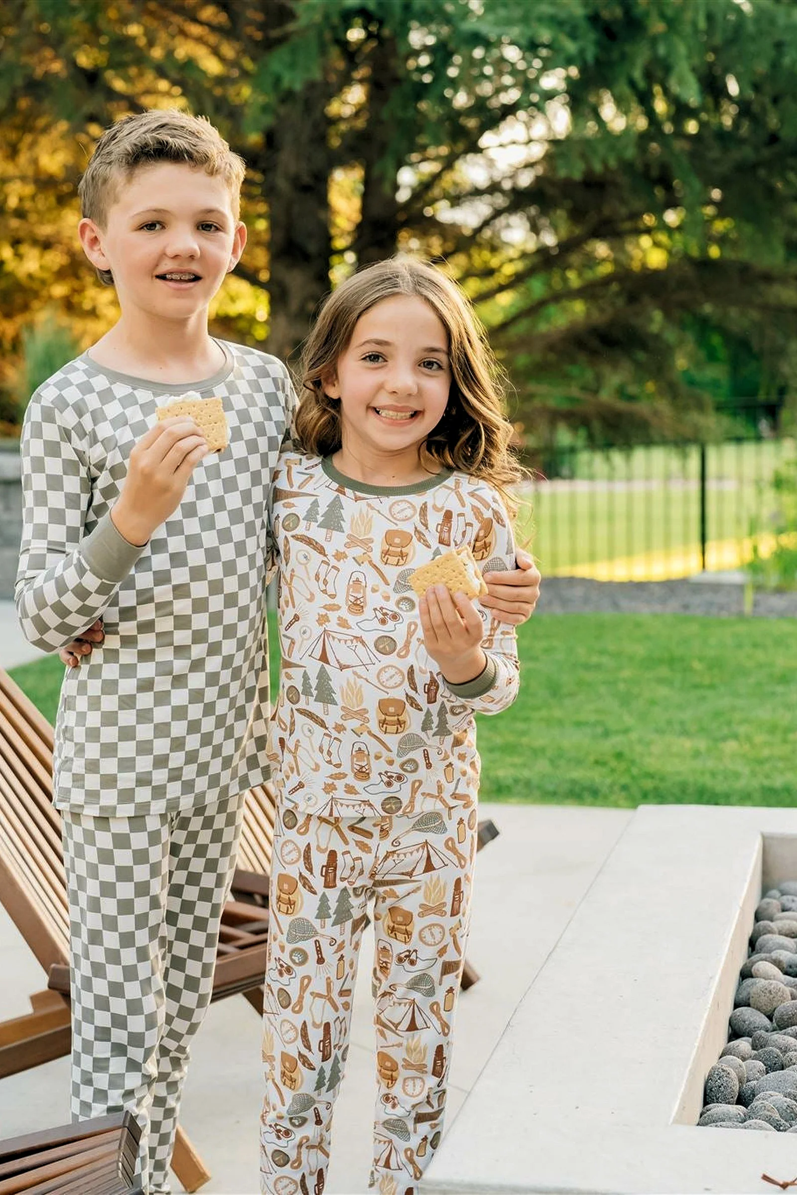 Mebie Baby Camping Trip Ribbed Cozy Pajama Set, Bamboo, Gender Neutral, Baby, Toddler & Kids - Image 4