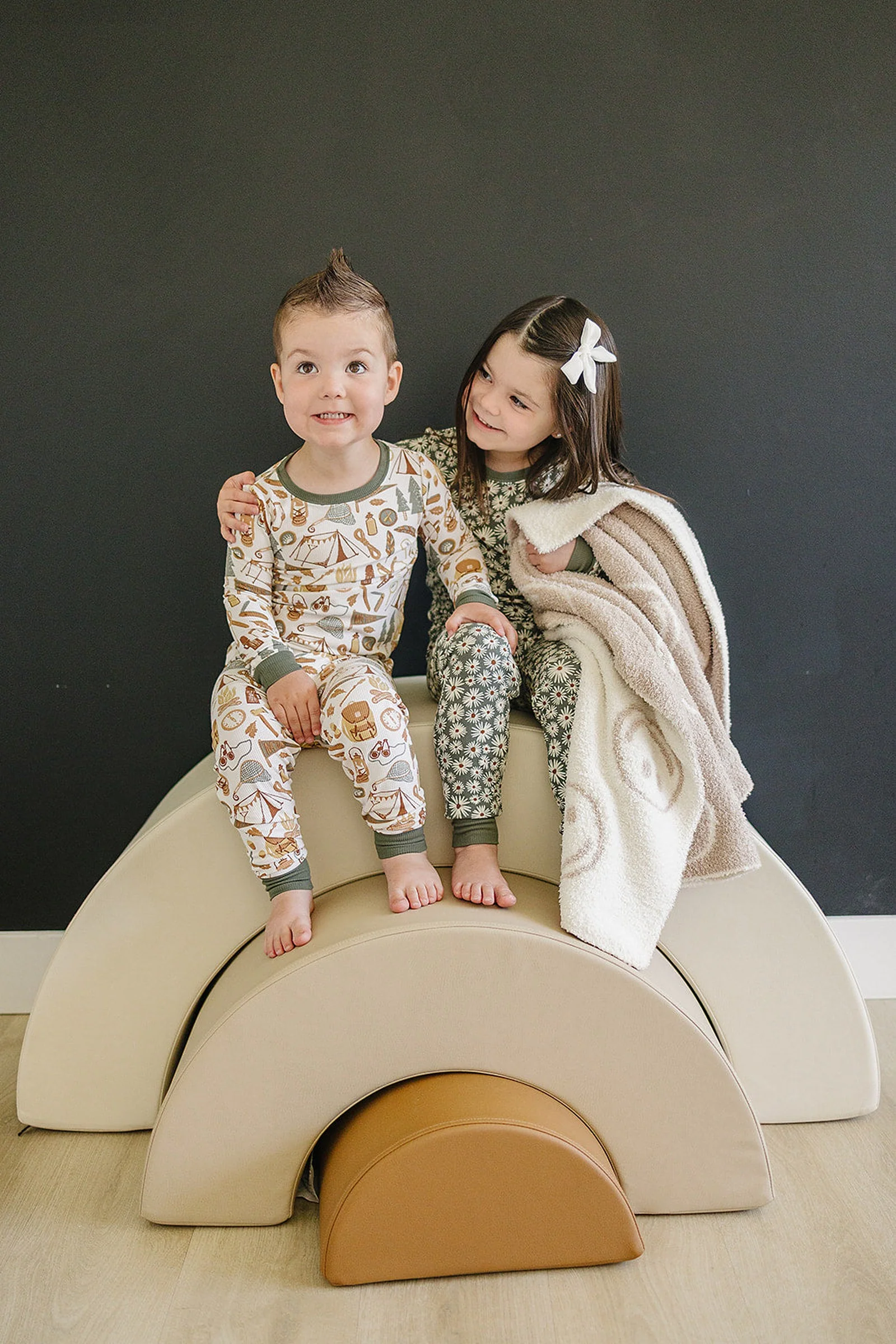 Mebie Baby Camping Trip Ribbed Cozy Pajama Set, Bamboo, Gender Neutral, Baby, Toddler & Kids - Image 5
