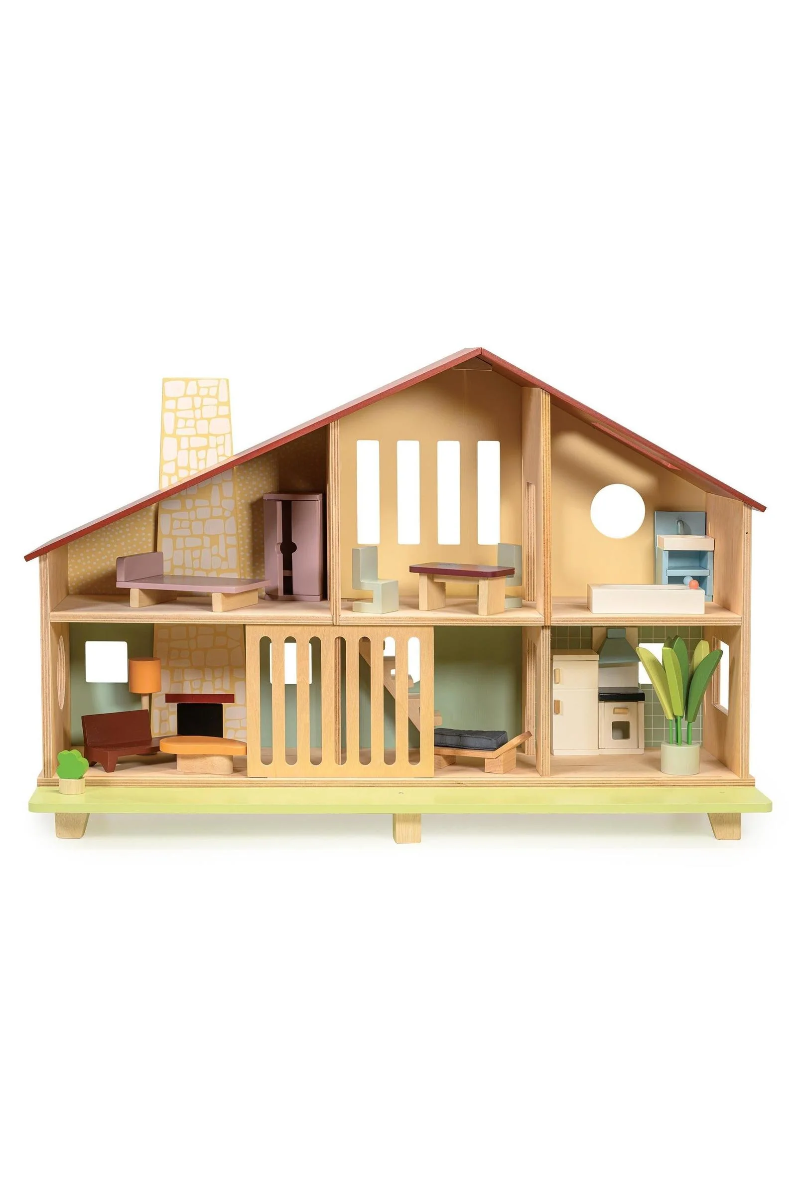 Mentari Wooden Toys, Cedar Chalet, Dollhouse - Image 2
