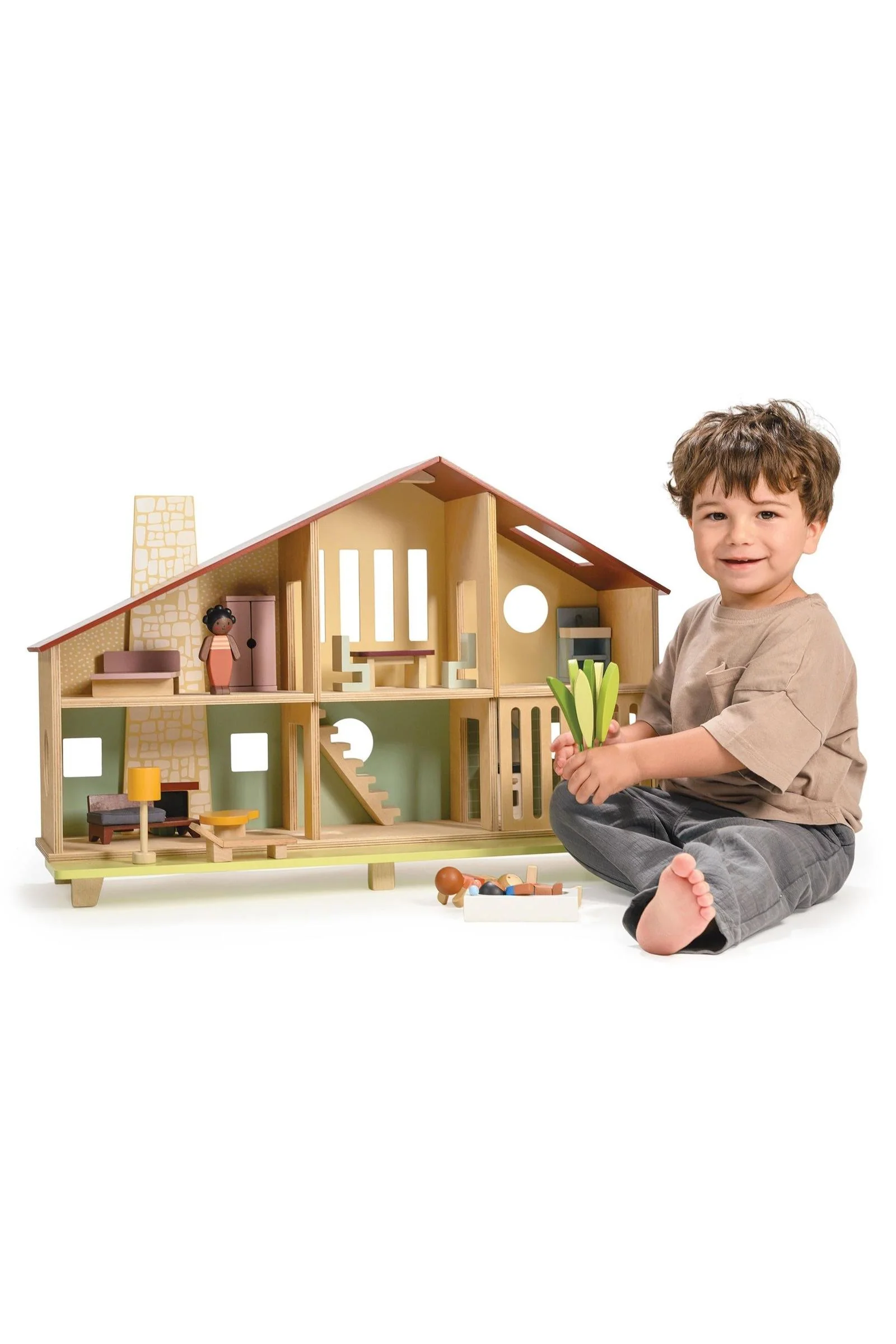 Mentari Wooden Toys, Cedar Chalet, Dollhouse - Image 6