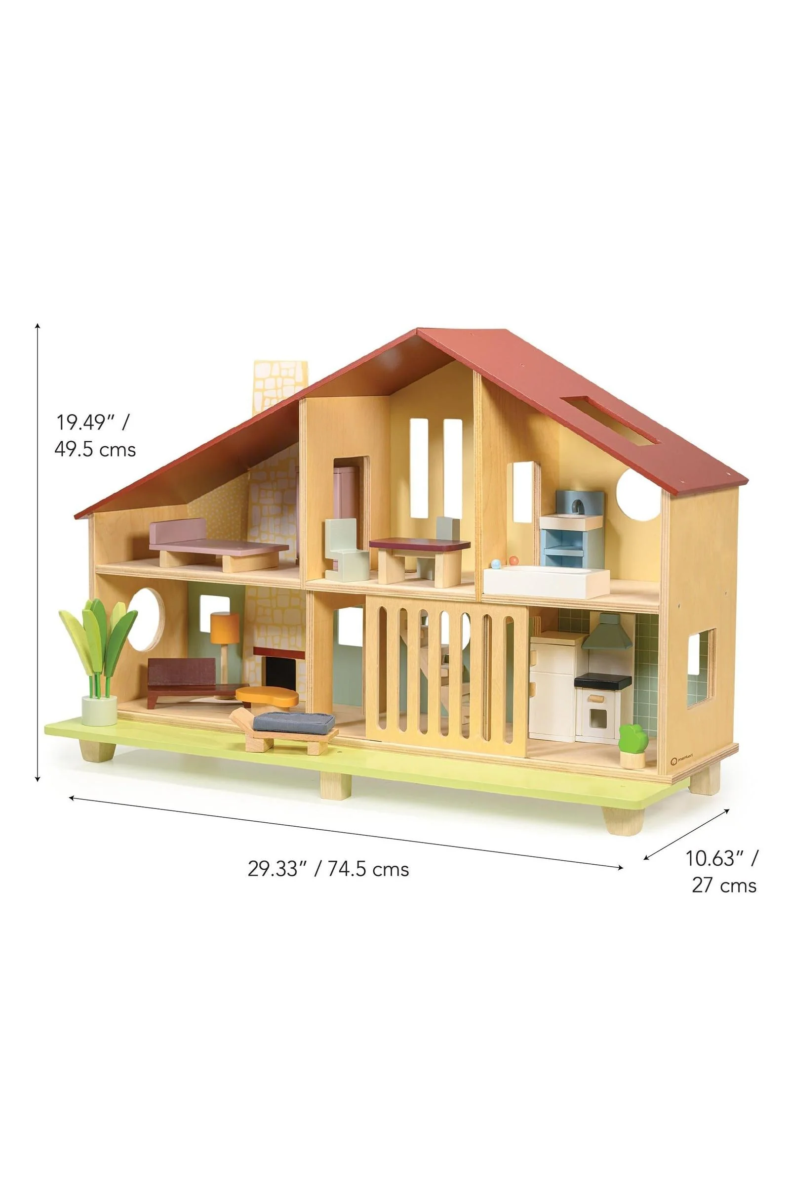 Mentari Wooden Toys, Cedar Chalet, Dollhouse - Image 7