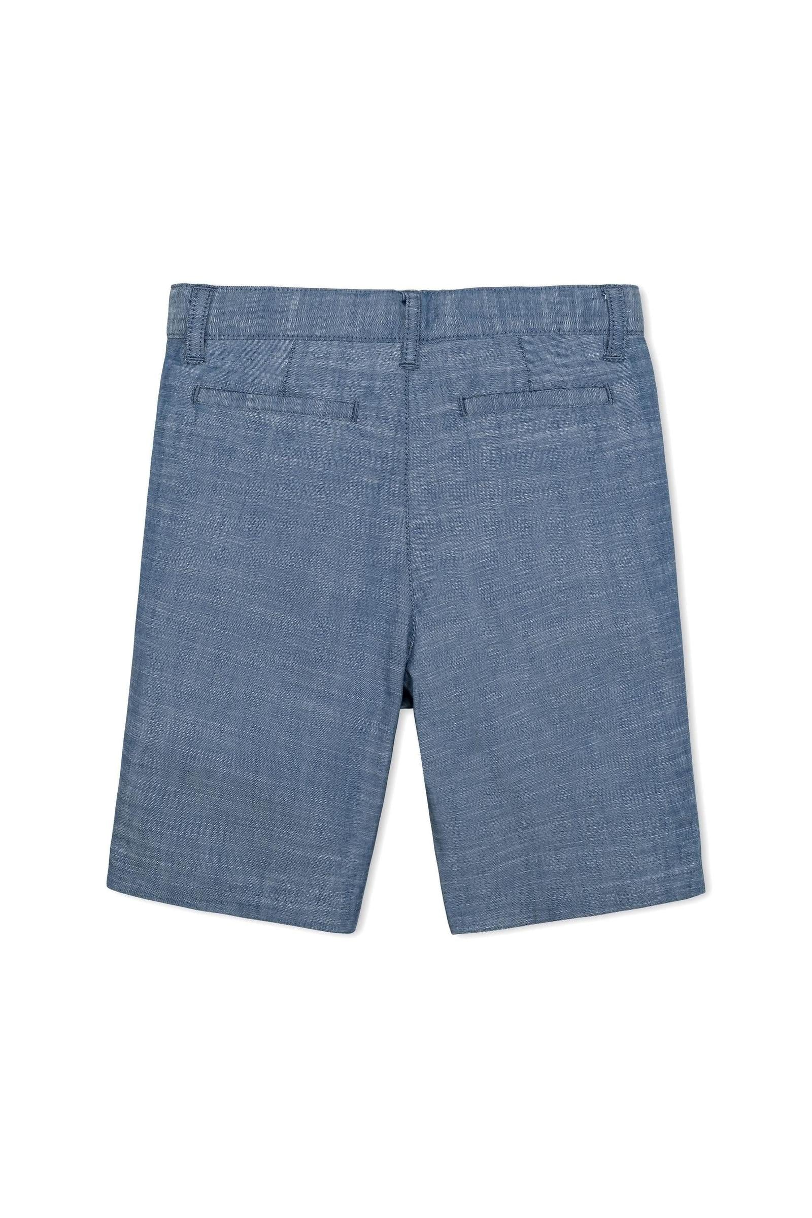 Hope & Henry Organic Cotton Shorts for Boys, Chambray, Toddler & Kids - Image 5