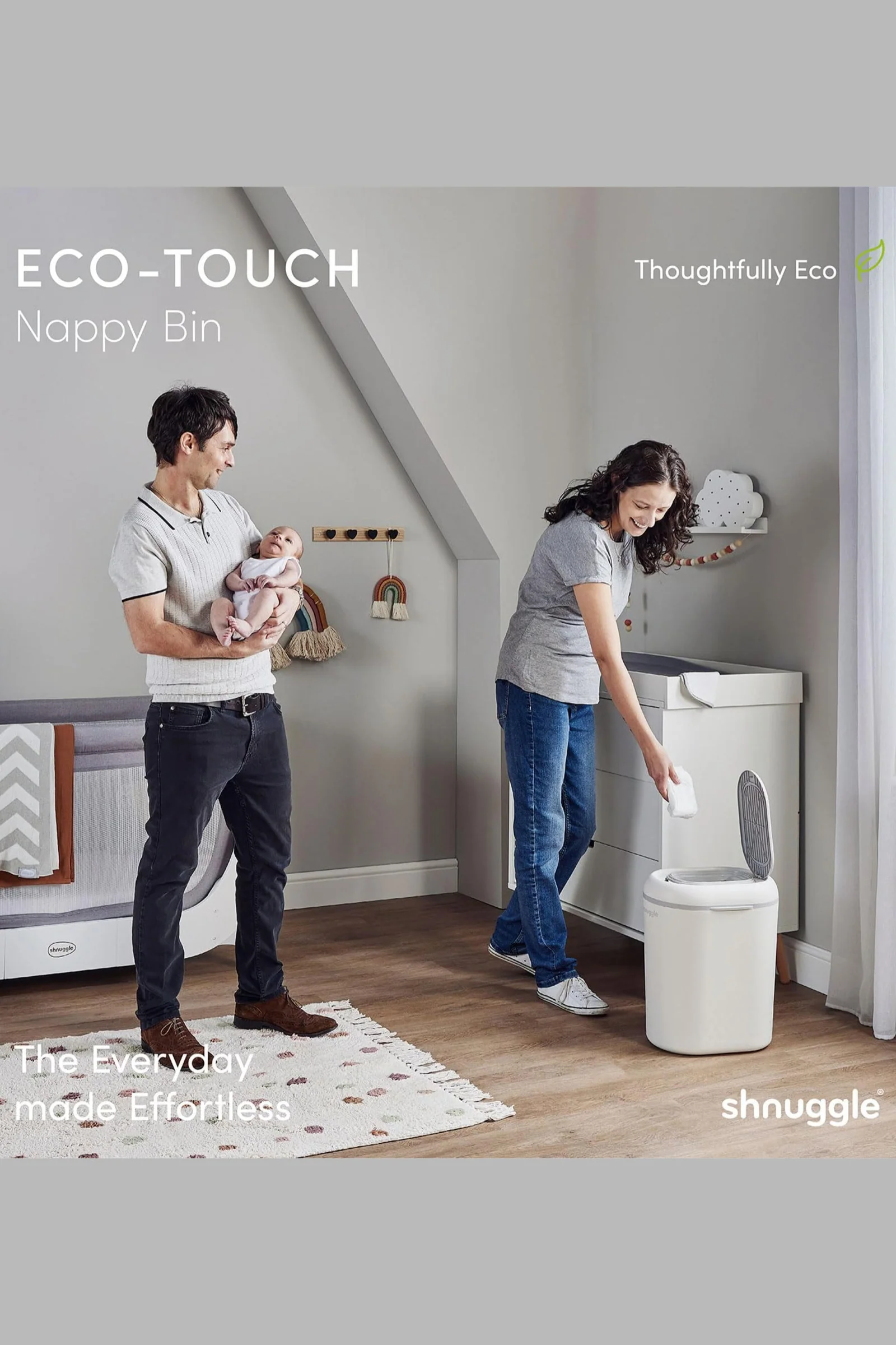 Shnuggle Eco-Touch Nappy Bin Diaper Pail - Image 9