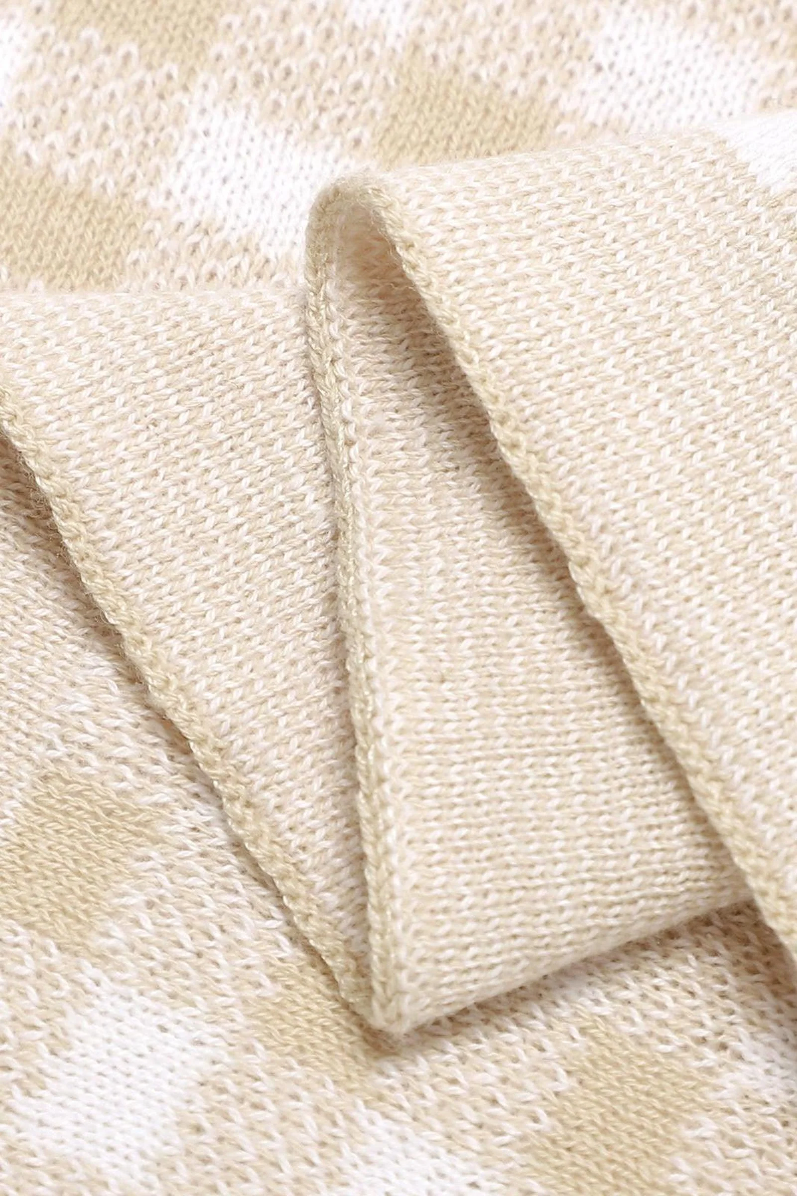 Checkered Knit Luxury Swaddle Blanket, 100% OEKO Tex Pima Cotton - Image 12