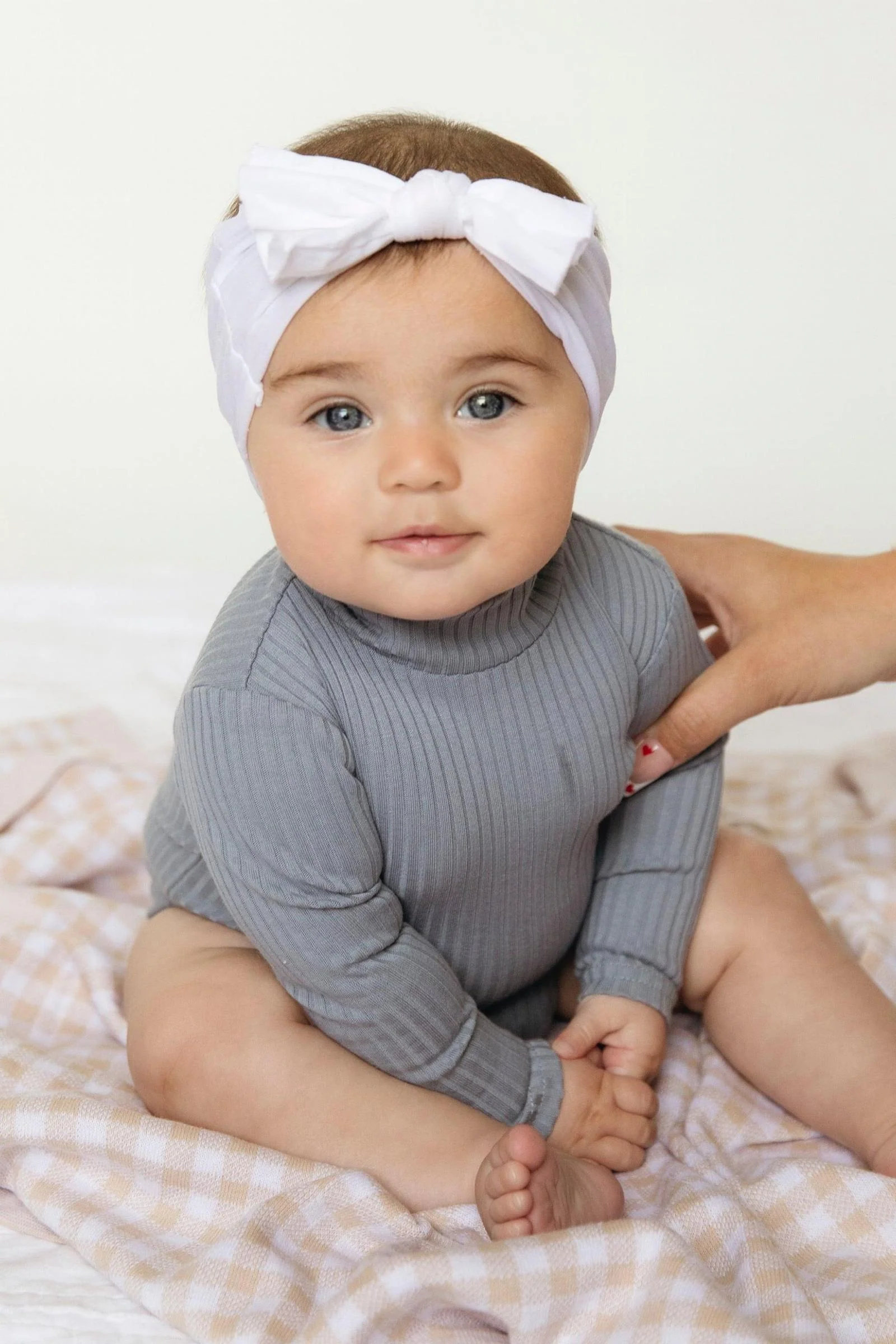 Checkered Knit Luxury Swaddle Blanket, 100% OEKO Tex Pima Cotton - Image 5