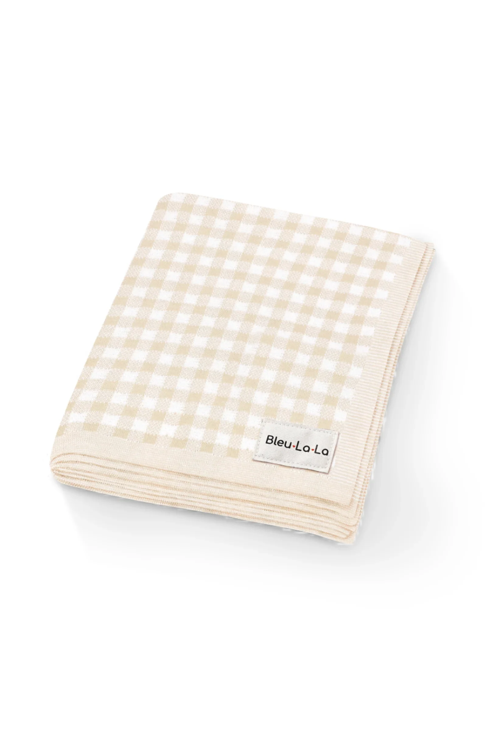 Checkered Knit Luxury Swaddle Blanket, 100% OEKO Tex Pima Cotton - Image 8