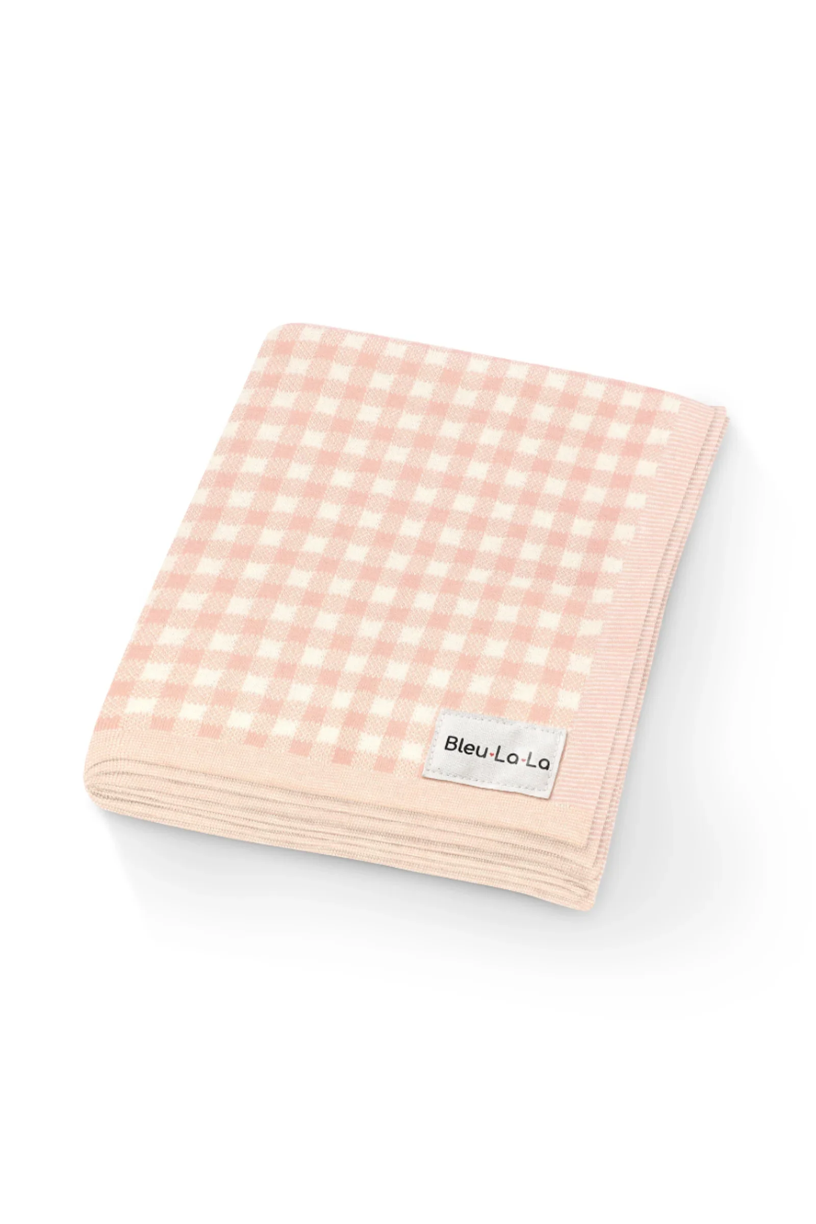 Checkered Knit Luxury Swaddle Blanket, 100% OEKO Tex Pima Cotton - Image 9