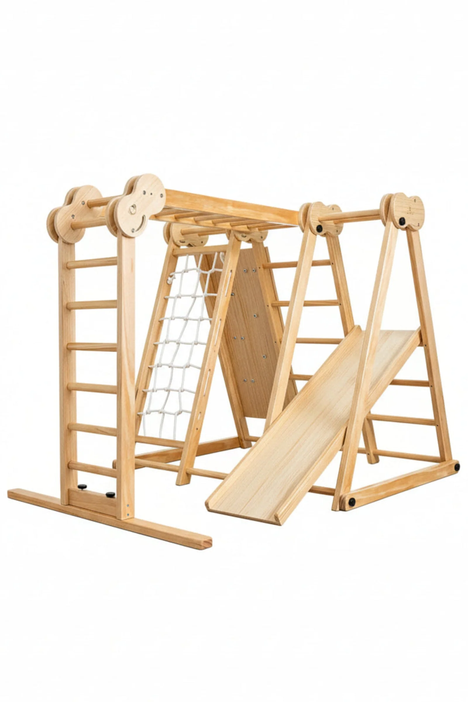 Chestnut 8-in-1 Foldable Jungle Gym for Toddlers, Indoor, Montessori Inspired