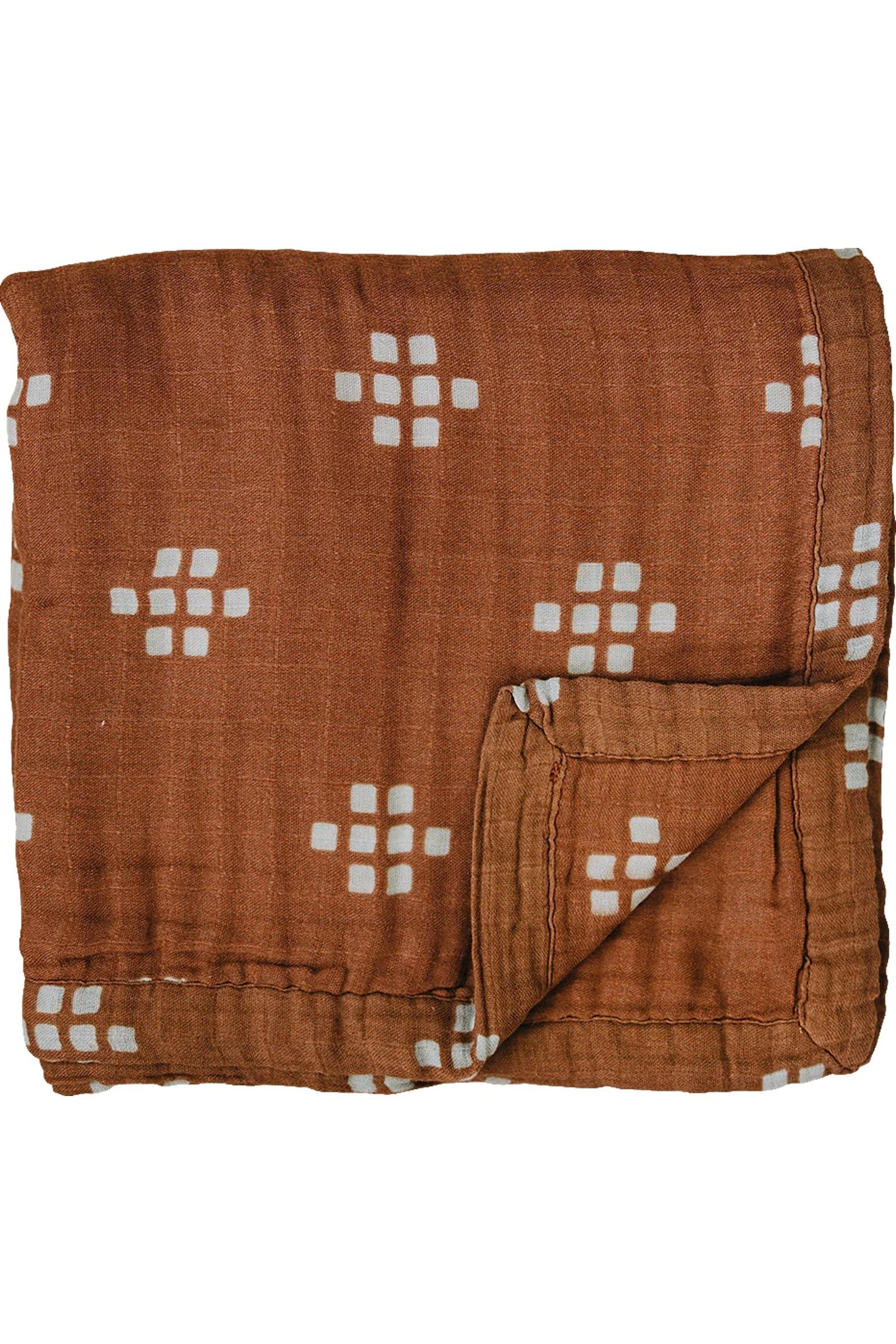 Mebie Baby Chestnut Textiles Muslin Crib Quilt, 100% Cotton, Baby Essentials - Image 2