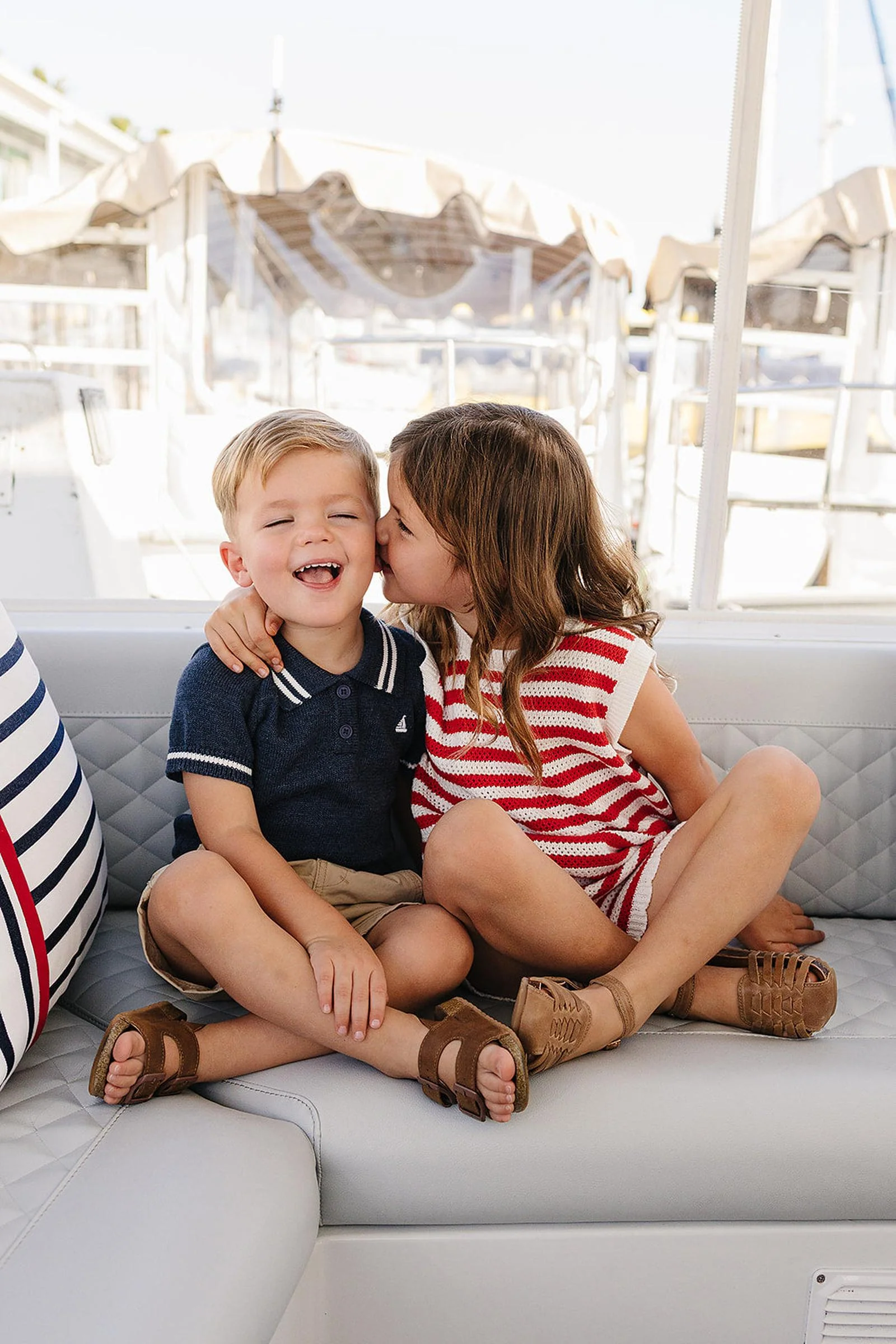 Mebie Baby Cotton Collared Sailboat Knit Shirt for Boys, Navy, Toddler & Kids - Image 4
