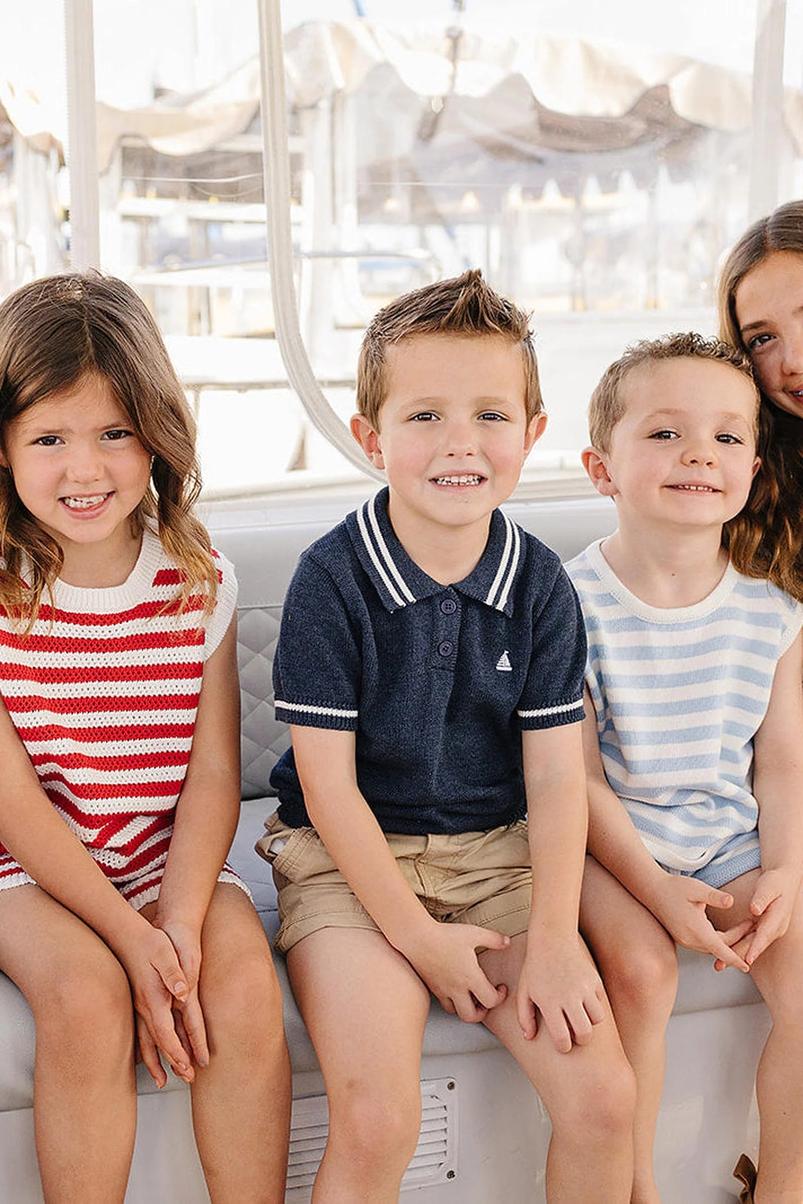 Mebie Baby Cotton Collared Sailboat Knit Shirt for Boys, Navy, Toddler & Kids - Image 6