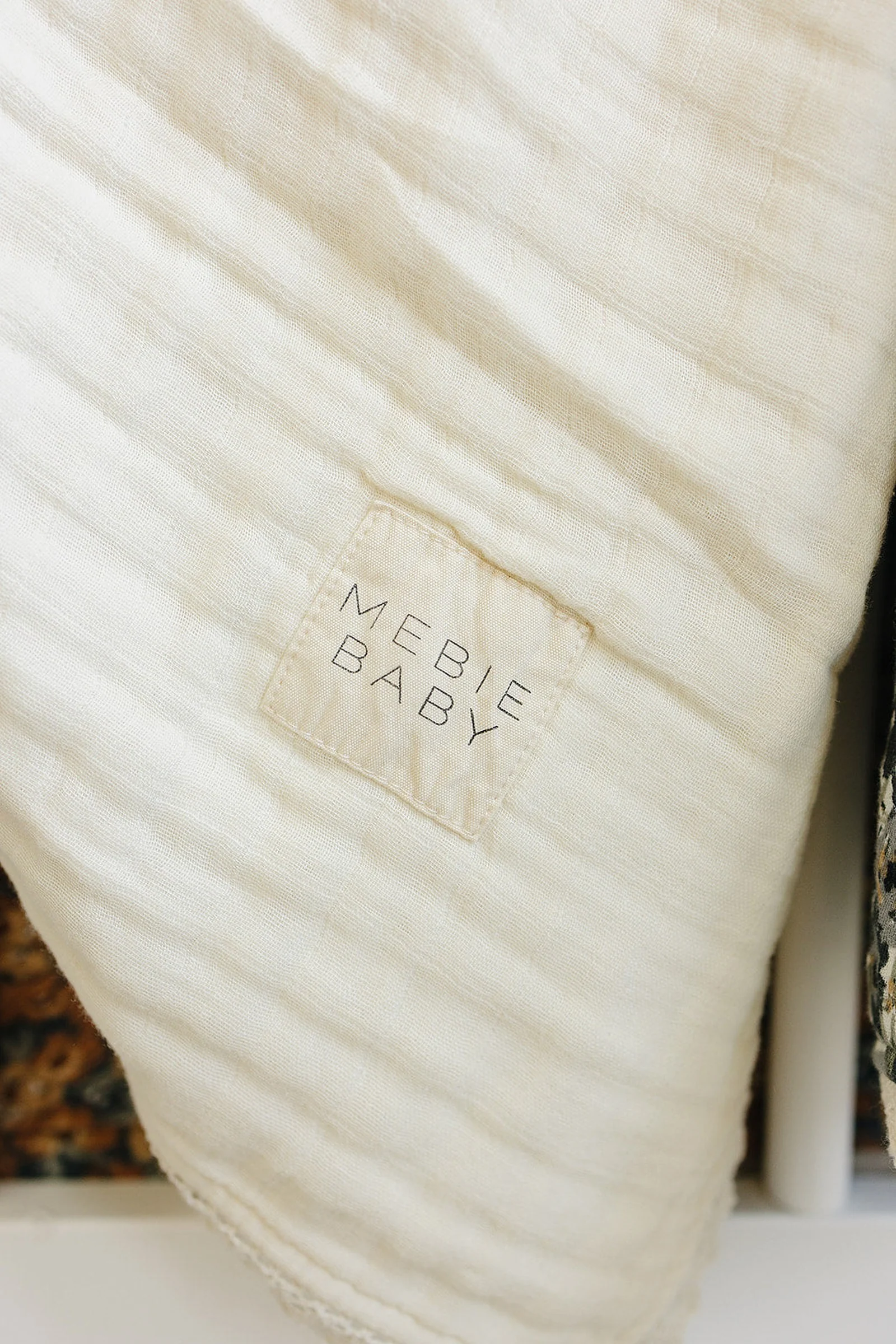 Mebie Baby Cream Lace Muslin Crib Quilt, 100% Cotton, Baby Essentials - Image 7