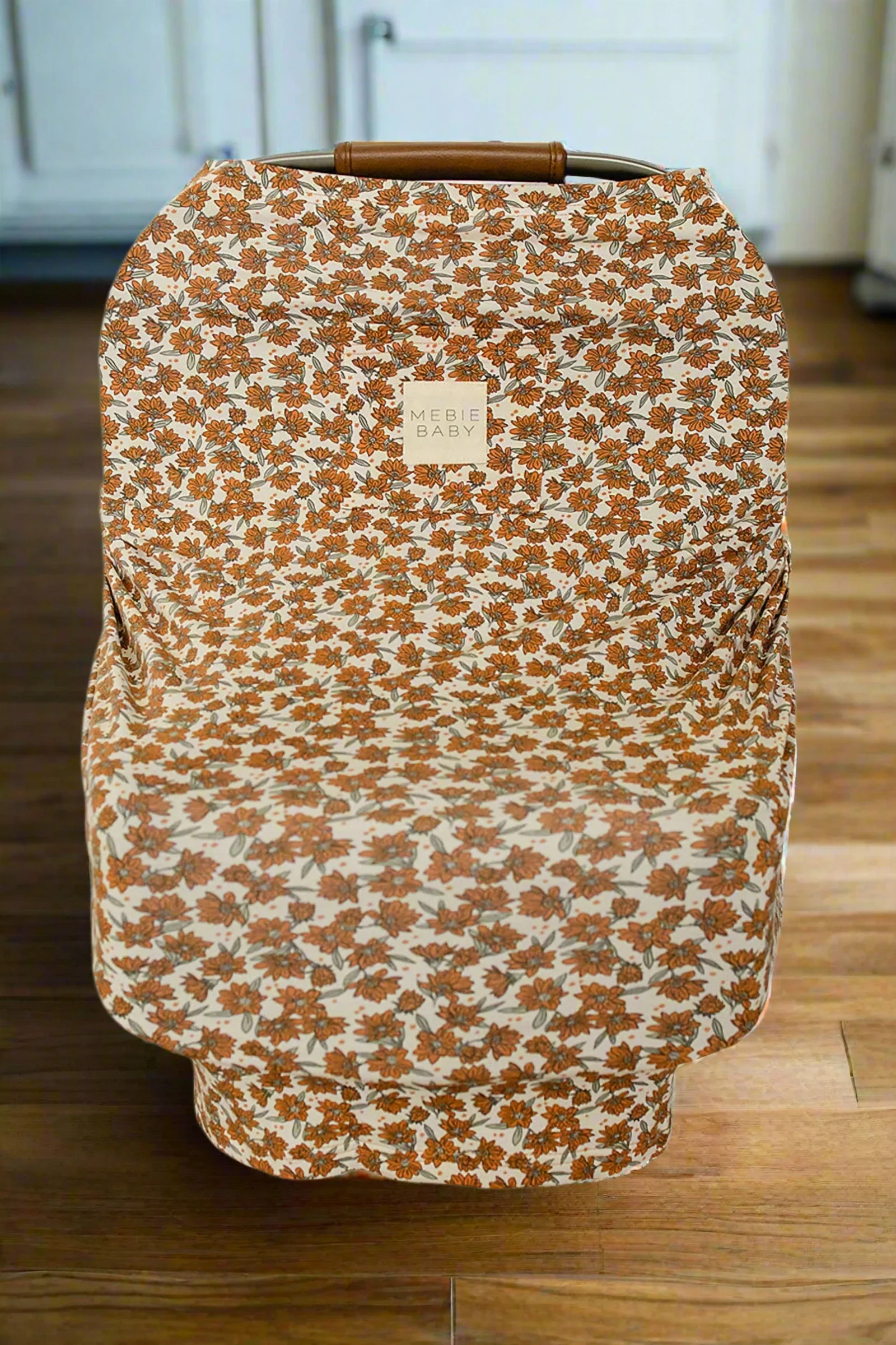 Mebie Baby Cream Magnolia Multi-Use, Bamboo, Car Seat & Nursing Cover, Baby - Image 2
