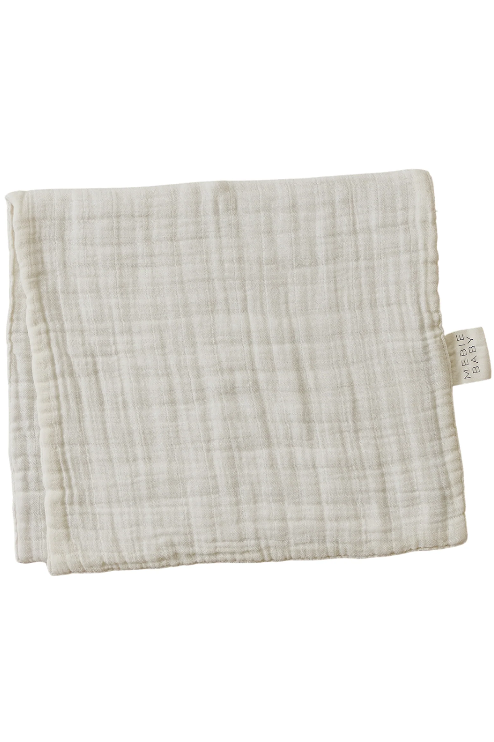 Mebie Baby Cream Muslin Burp Cloth, 100% Cotton, Baby Essentials - Image 2