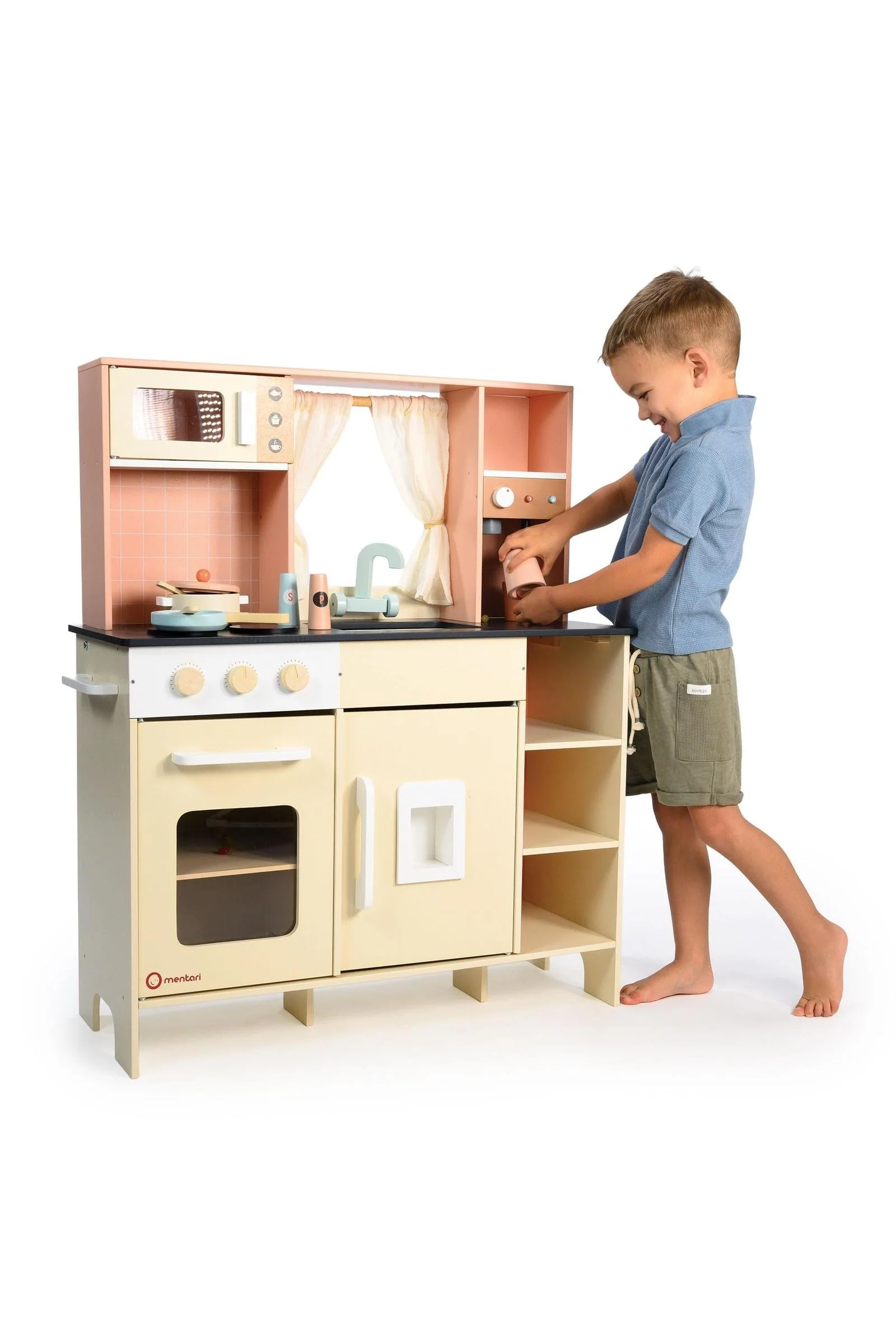 Mentari Wooden Toys, Cream Play Kitchen - Image 4