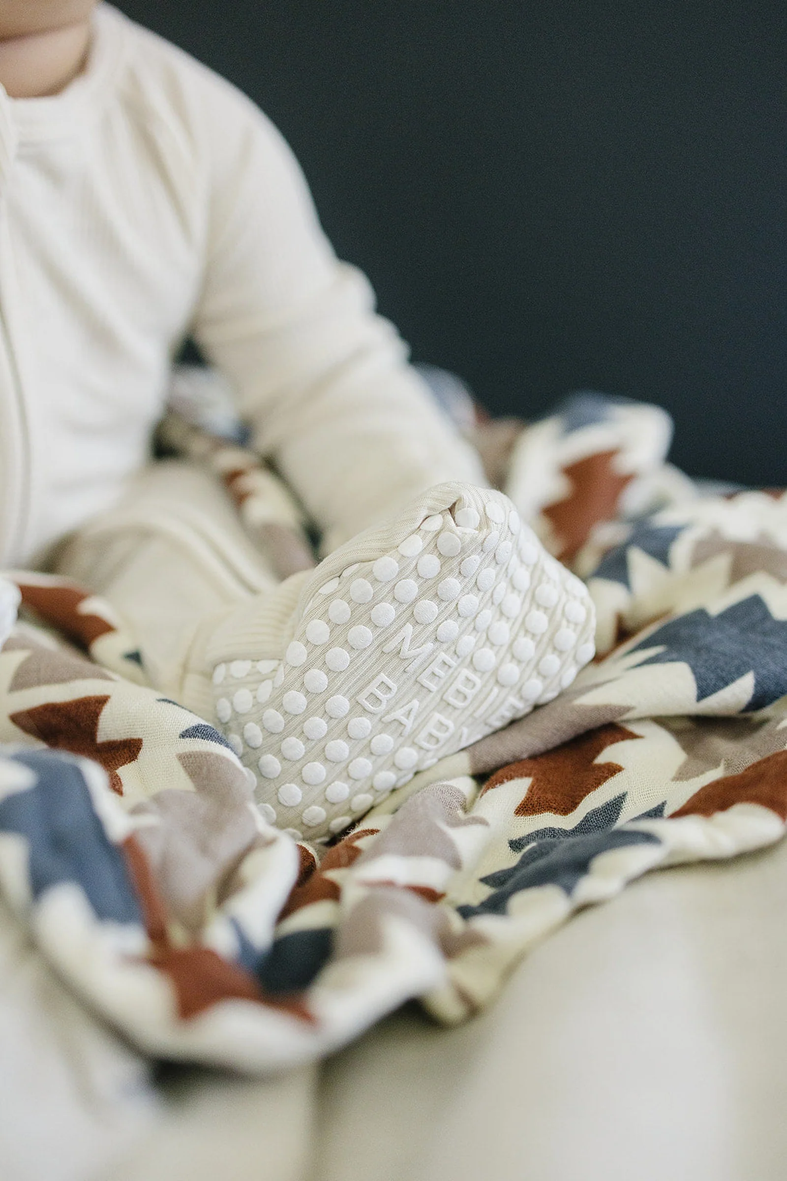 Mebie Baby Cream Ribbed Zipper Pajama, Bamboo, Preemie, Baby Essentials - Image 7