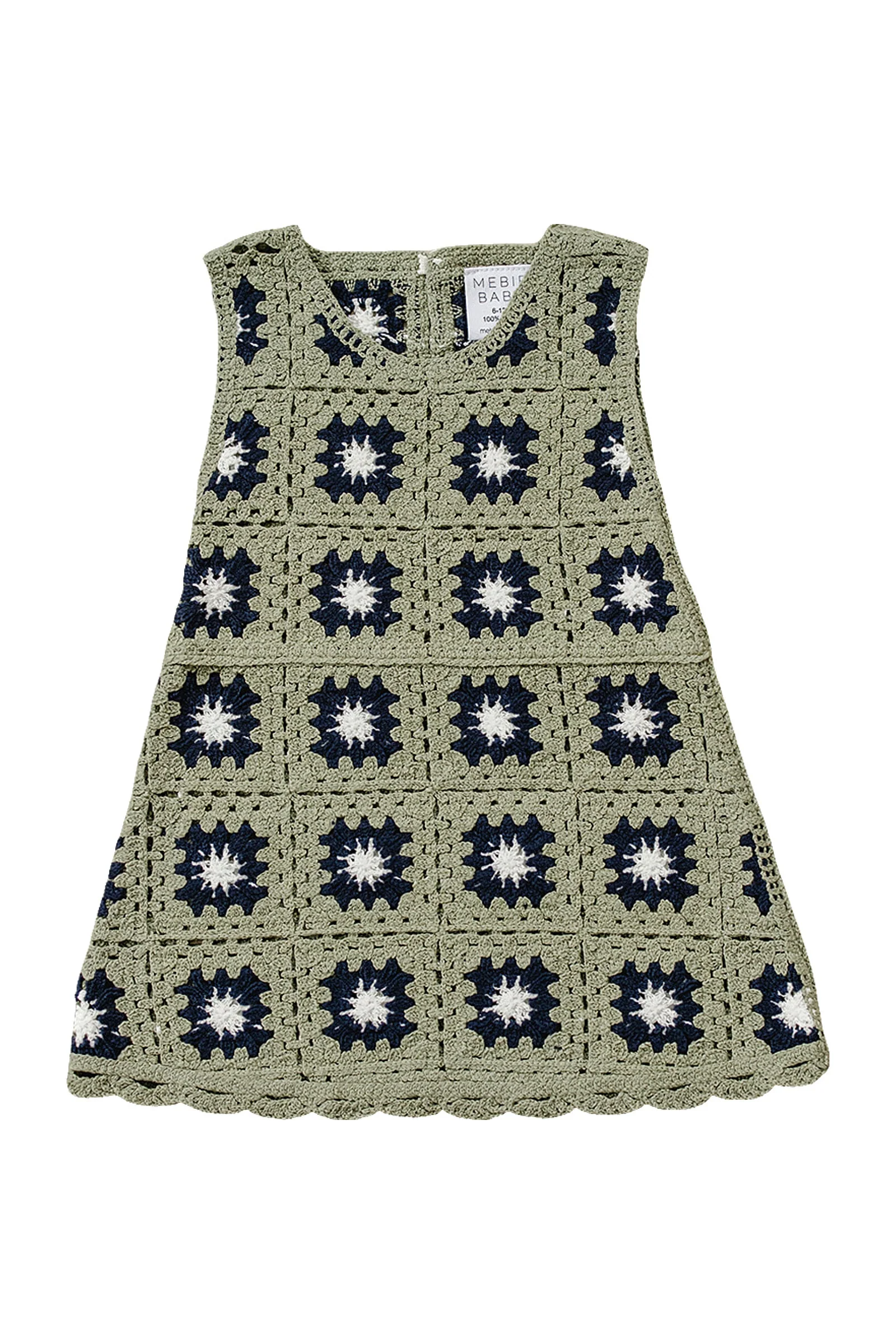 Mebie Baby Crochet Cover Up Dress, 100% Cotton, Baby, Toddler & Kids - Image 2