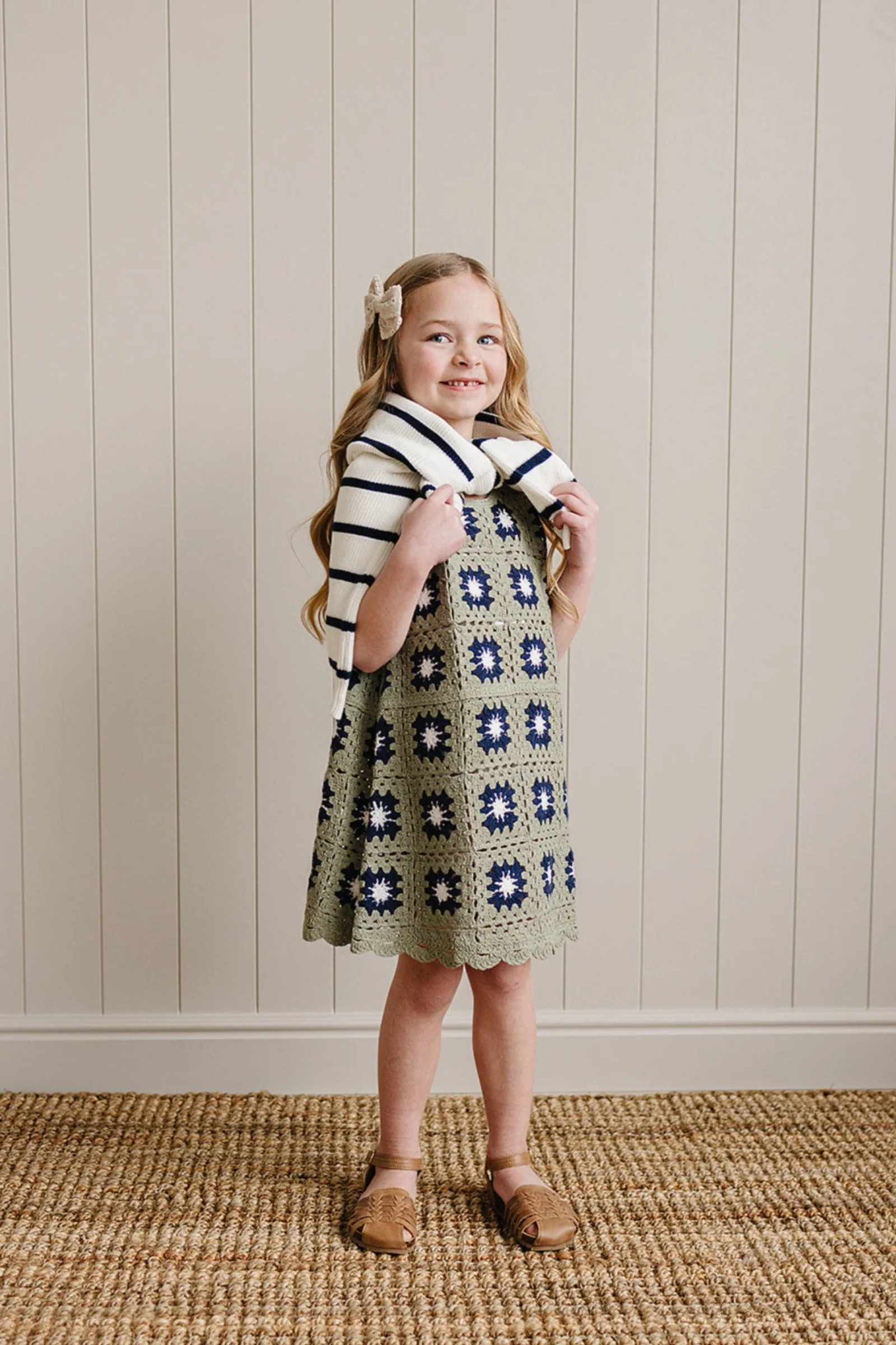 Mebie Baby Crochet Cover Up Dress, 100% Cotton, Baby, Toddler & Kids - Image 6