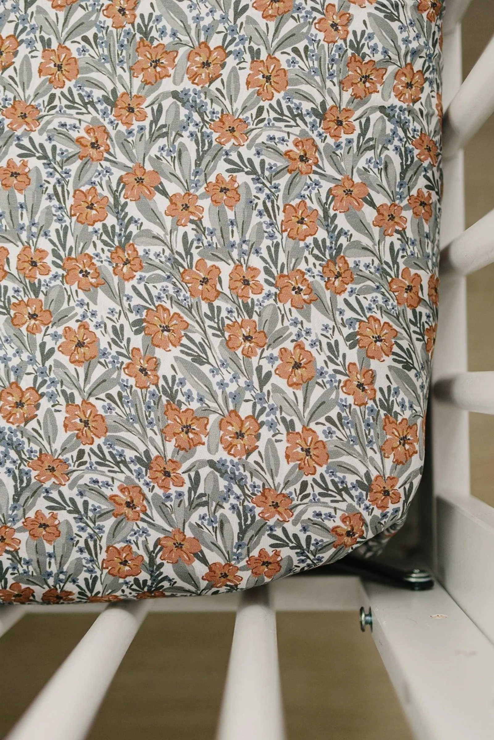 Mebie Baby Dainty Meadow Stretch Crib Sheet, Bamboo, Baby Essentials
