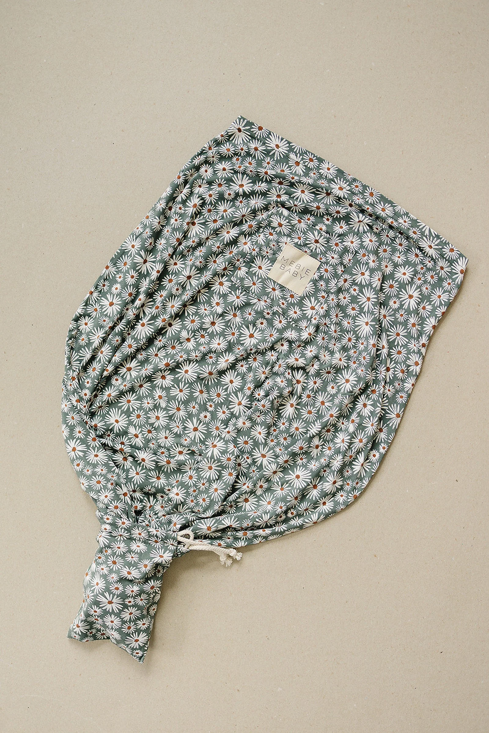Mebie Baby Dark Green Daisy Multi-Use, Bamboo, Car Seat & Nursing Cover, Baby - Image 8