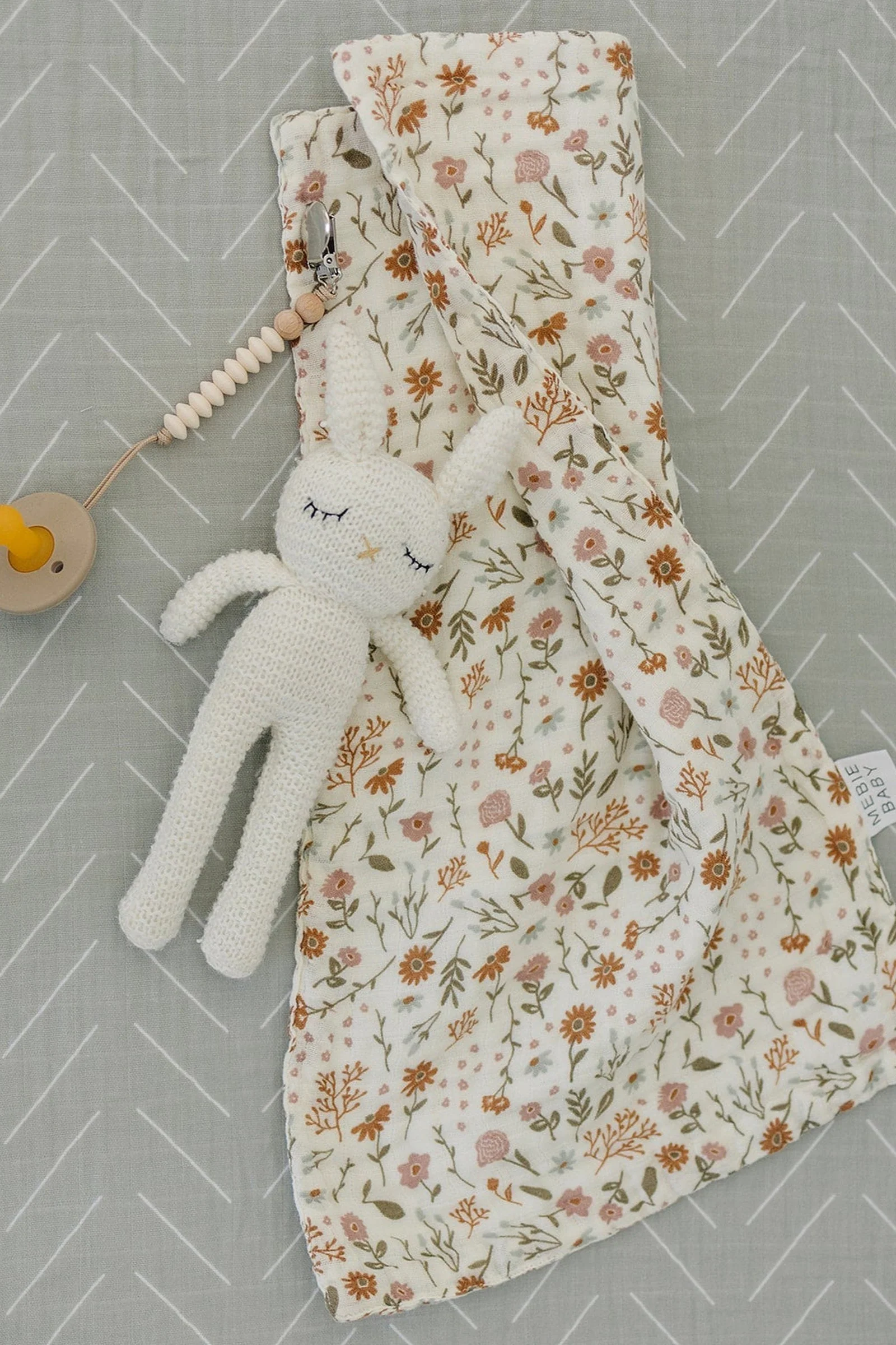 Mebie Baby Desert Sage Muslin Crib Sheet, 100% Cotton, Baby Essentials - Image 7